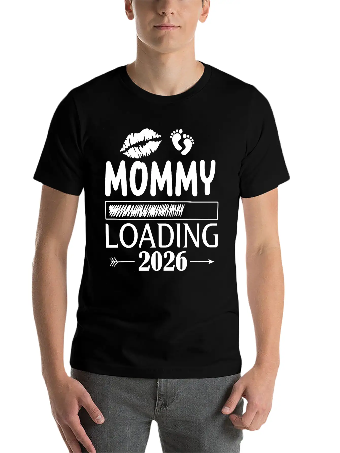 Mommy Loading 2026 New Baby Countdown Basic Graphic T-Shirt – Daily Comfort In Soft Cotton