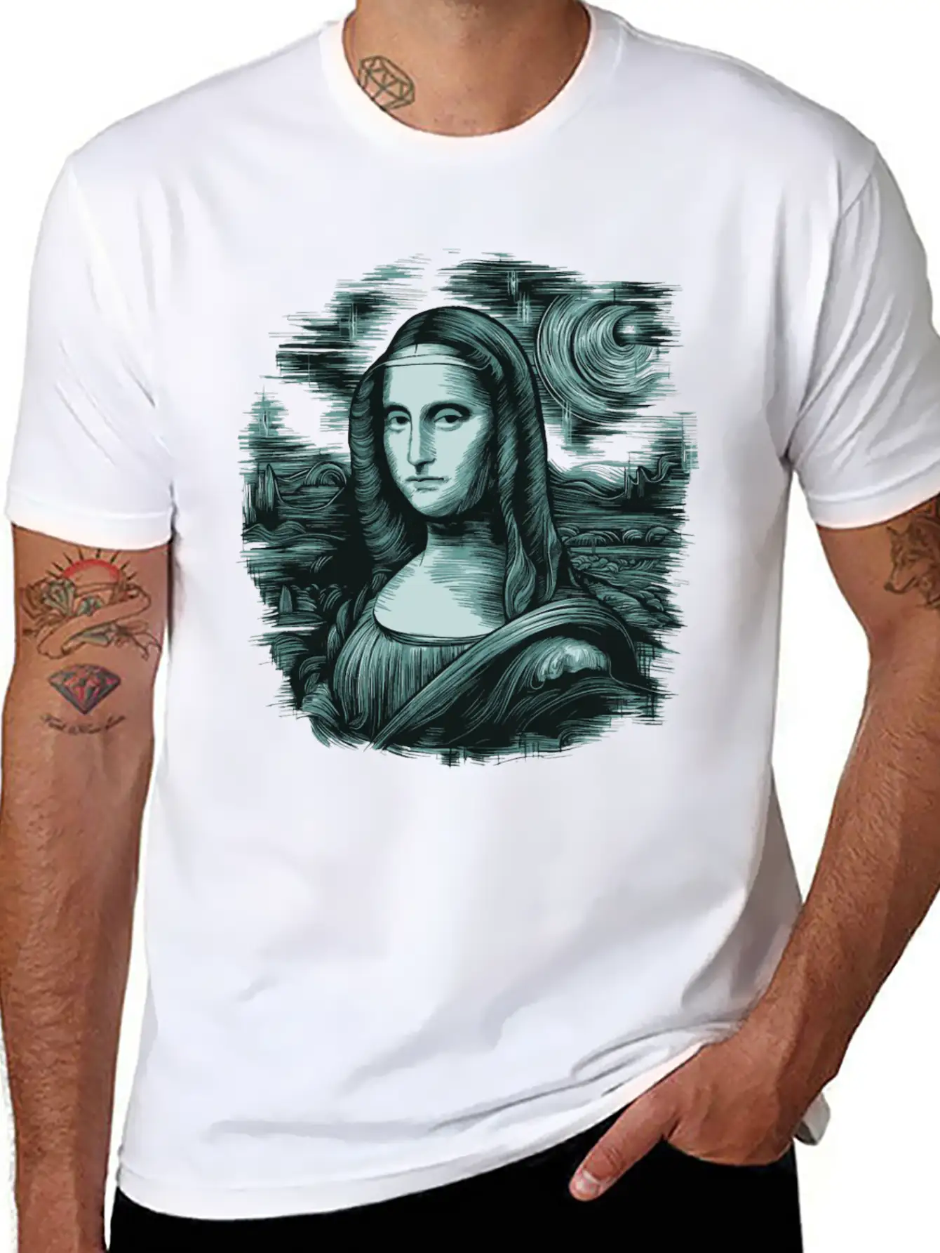 Mona Lisa, Leonardo Da Vinci Stylish Everyday T-Shirt – Unisex Basic Cotton Tee