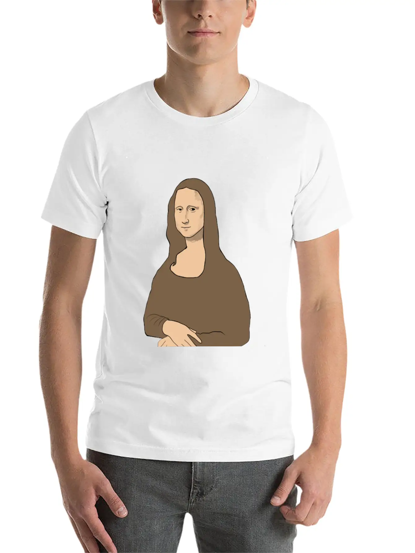 Mona Lisa Stylish Everyday T-Shirt – Unisex Basic Cotton Tee