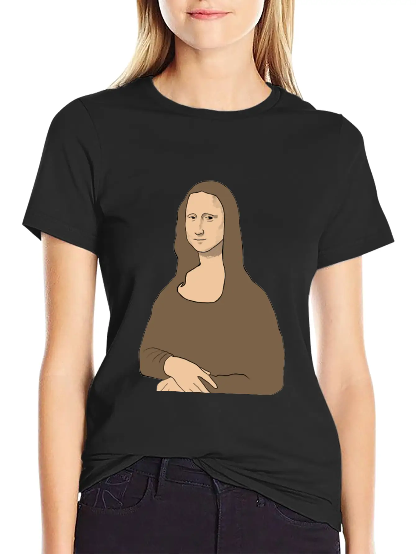 Mona Lisa Stylish Everyday T-Shirt – Unisex Basic Cotton Tee