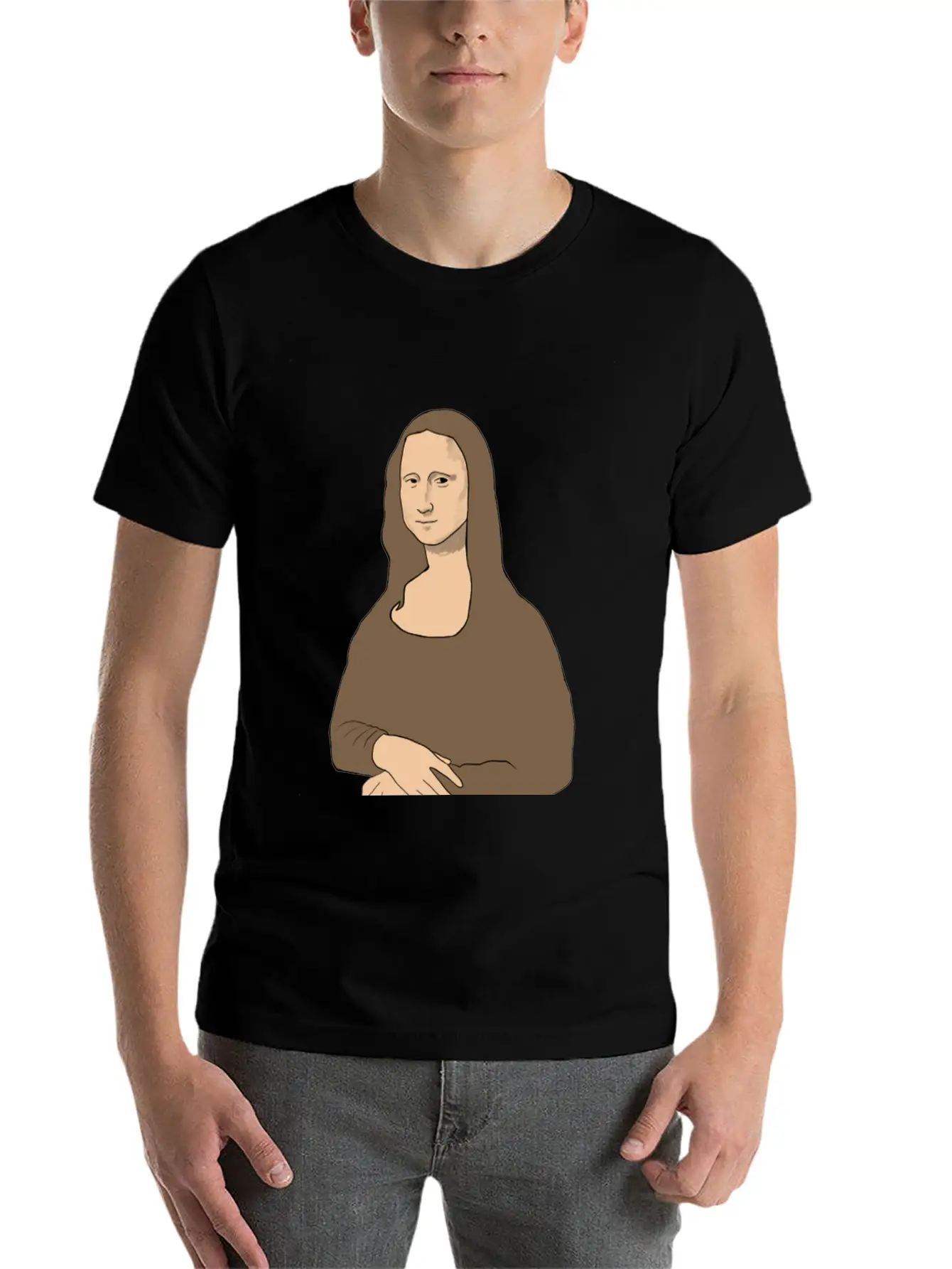 Mona Lisa Stylish Everyday T-Shirt – Unisex Basic Cotton Tee