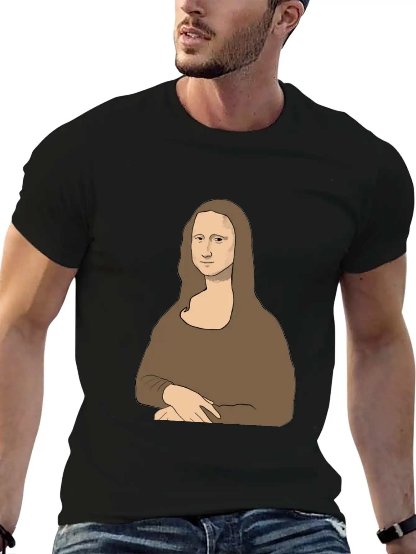 Mona Lisa Stylish Everyday T-Shirt – Unisex Basic Cotton Tee