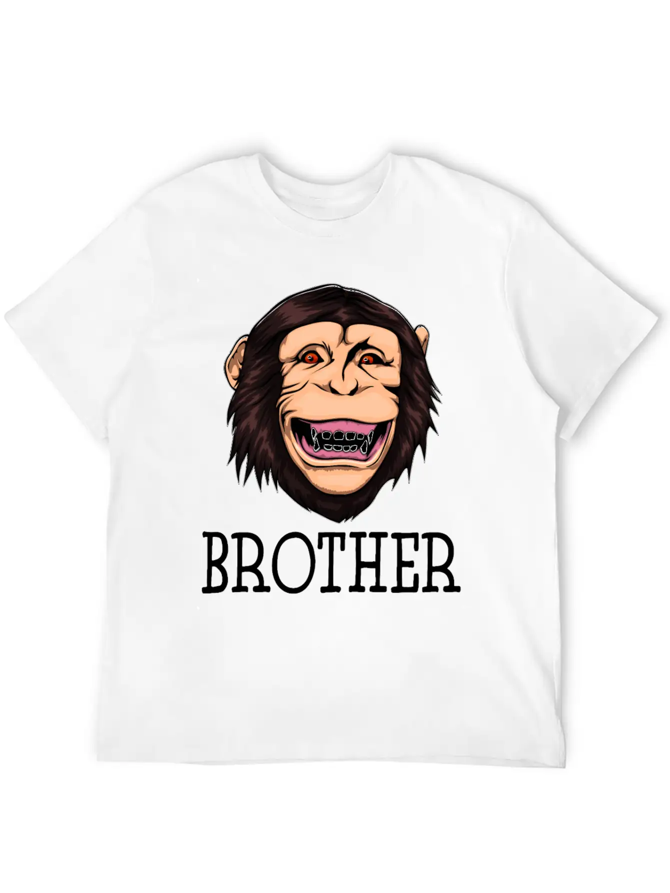 Monkey Brother Chimpanzee Basic Graphic T-Shirt – Daily Comfort In Soft Cotton