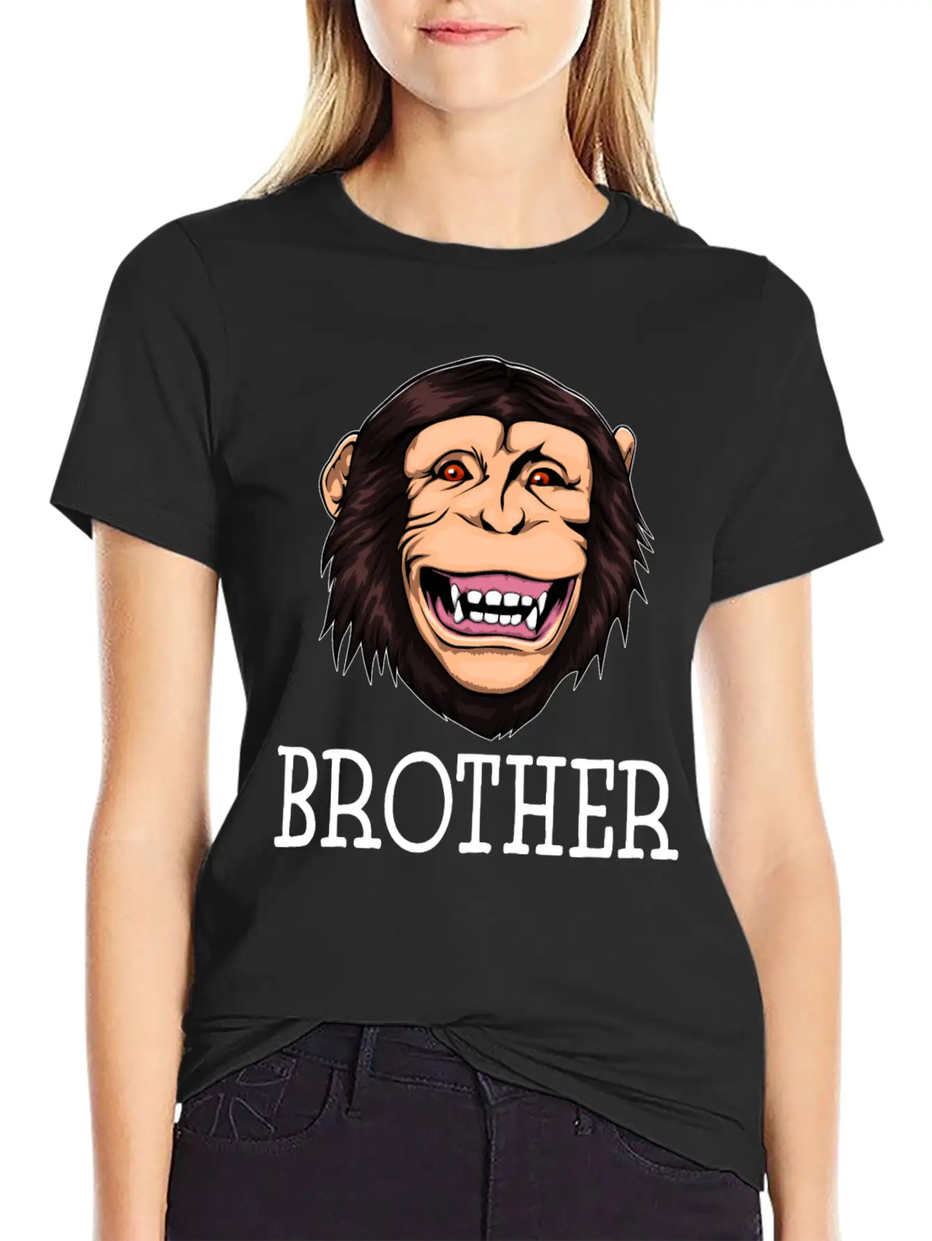 Monkey Brother Chimpanzee Basic Graphic T-Shirt – Daily Comfort In Soft Cotton