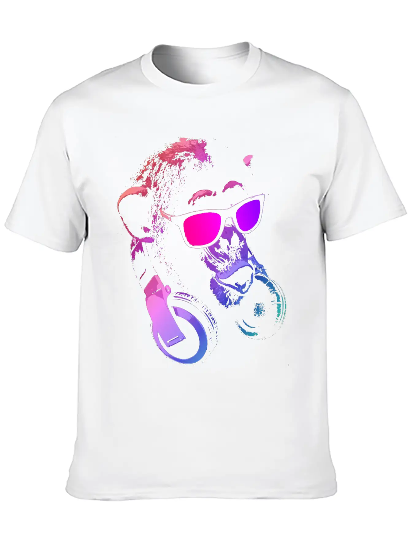 Monkey DJ Pink Unisex Cotton Tee – Relaxed Fit For Any Occasion