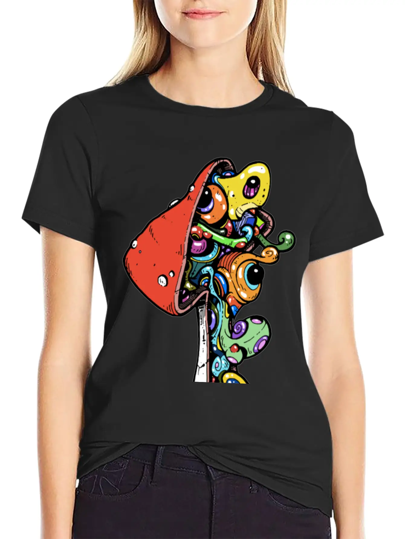 Monster Mushrooms Stylish Everyday T-Shirt – Unisex Basic Cotton Tee
