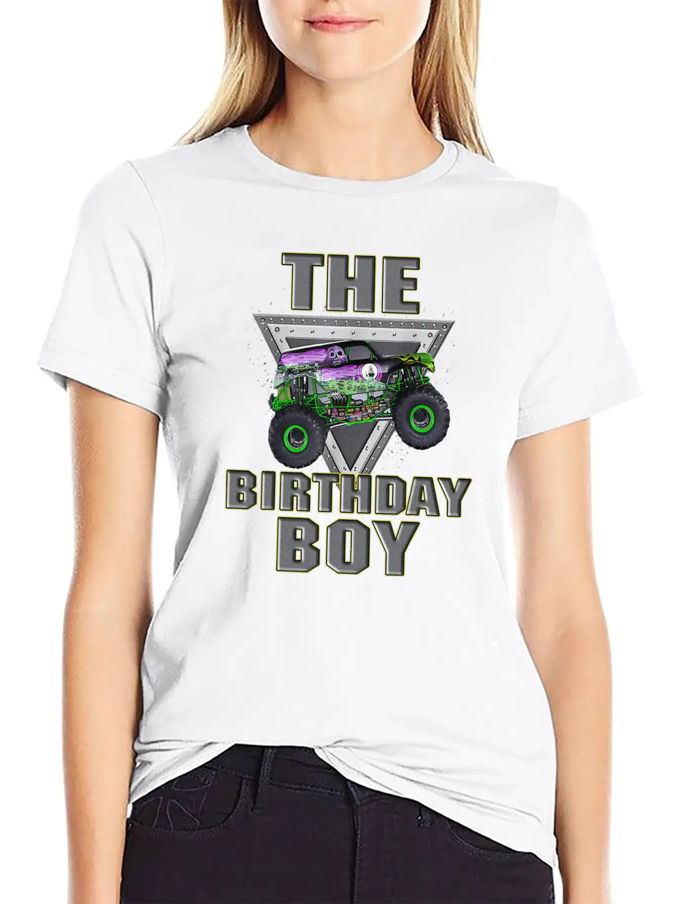 Monster Truck Birthday Boy Basic Graphic T-Shirt – Daily Comfort In Soft Cotton