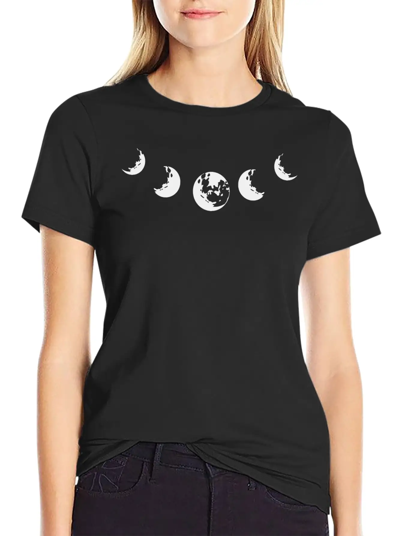 Moon Phases 1 Basic Graphic T-Shirt – Daily Comfort In Soft Cotton