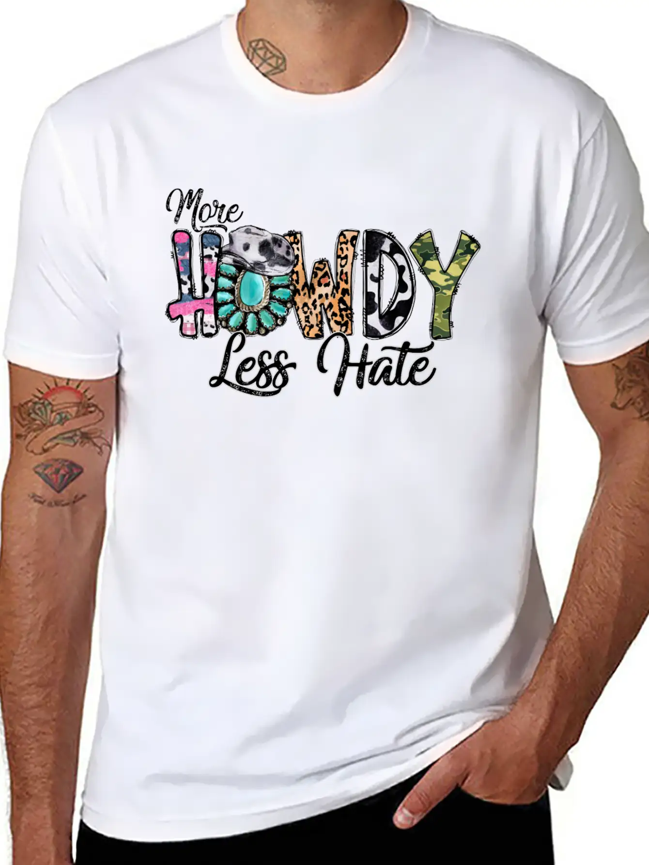 More Howdy Less Hate Casual Graphic T-Shirt – Simple And Comfortable Daily Wear