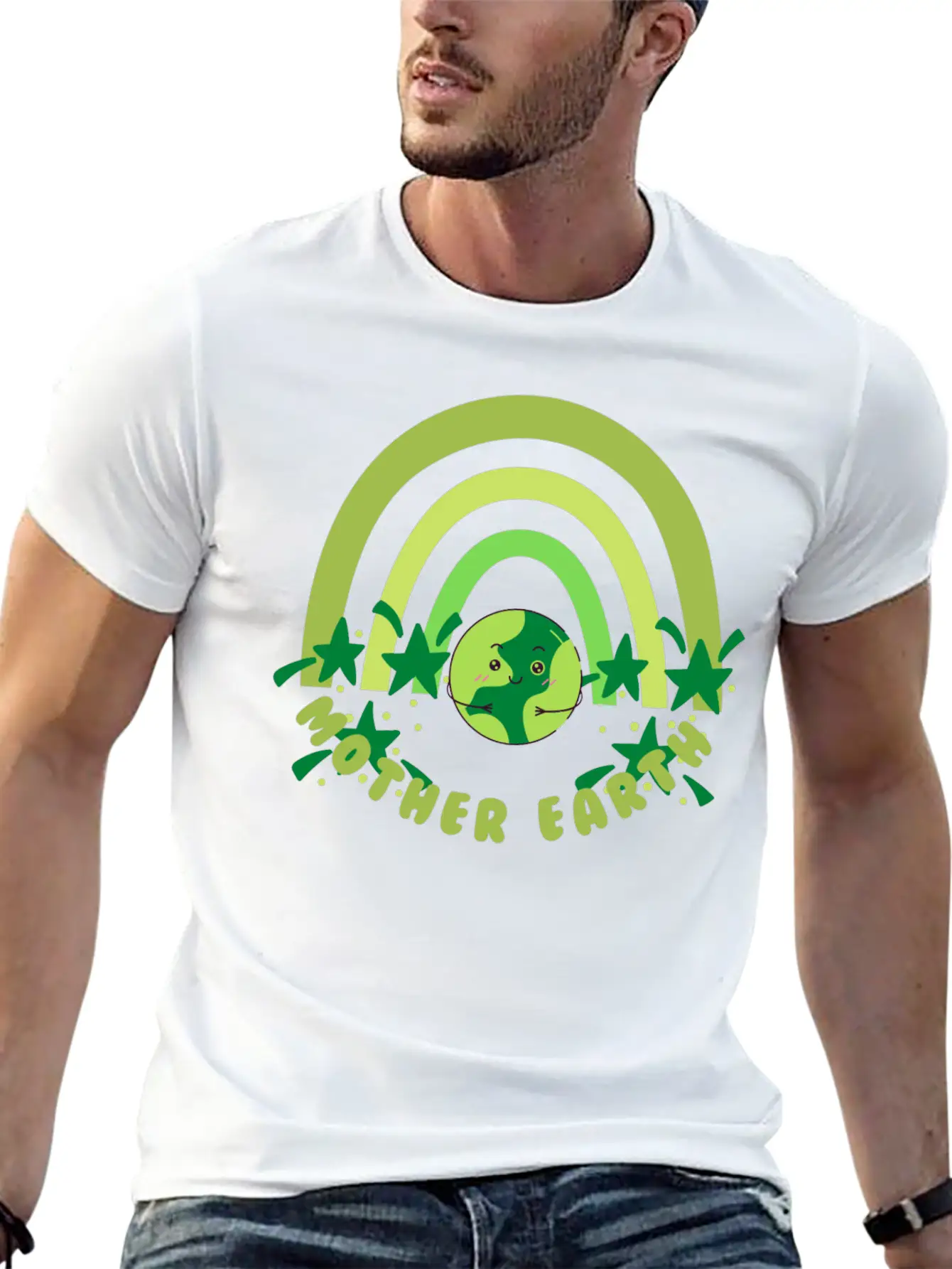 Mother Earth -green Earth- Earth Day Stylish Everyday T-Shirt – Unisex Basic Cotton Tee