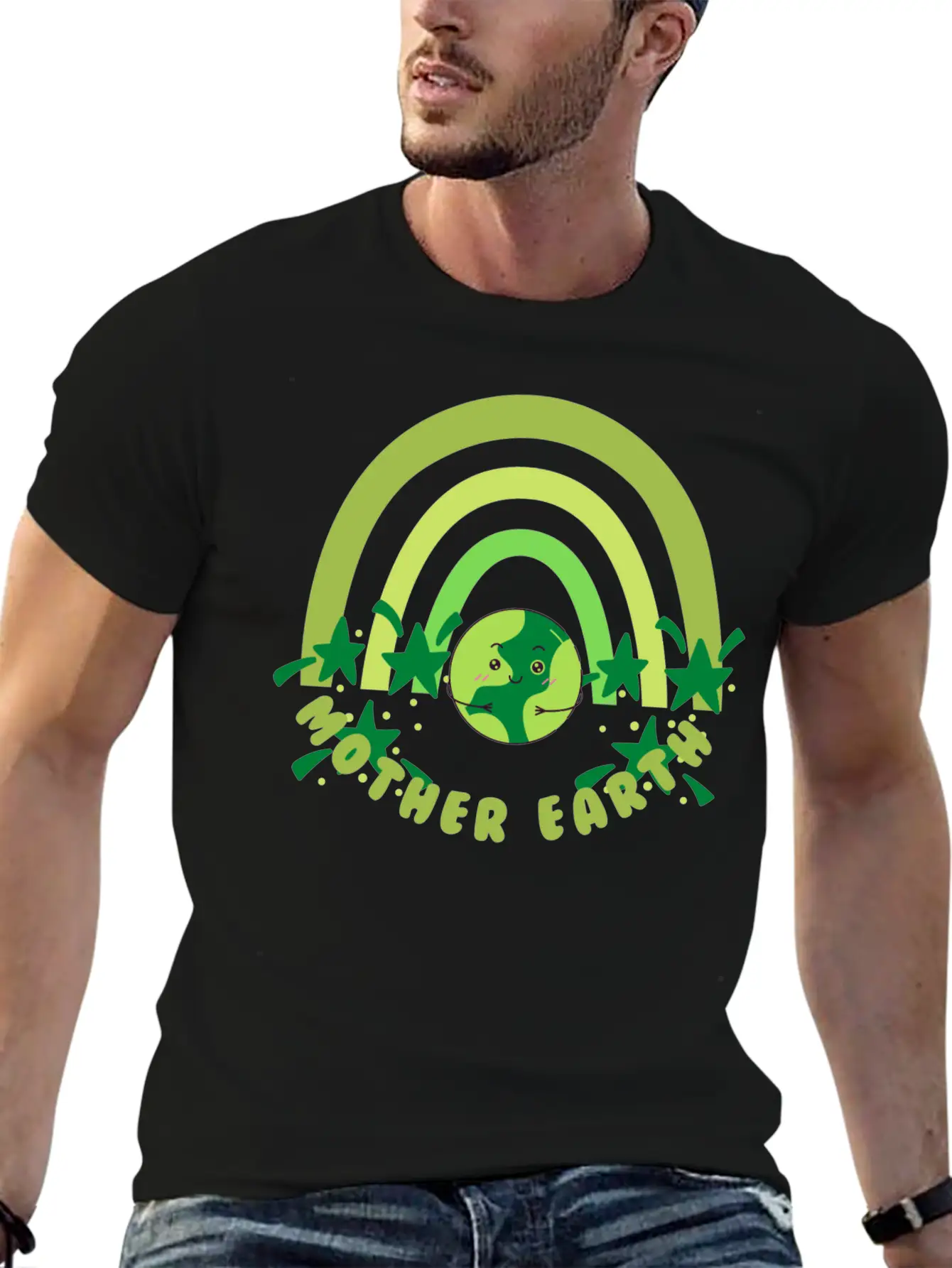 Mother Earth -green Earth- Earth Day Stylish Everyday T-Shirt – Unisex Basic Cotton Tee