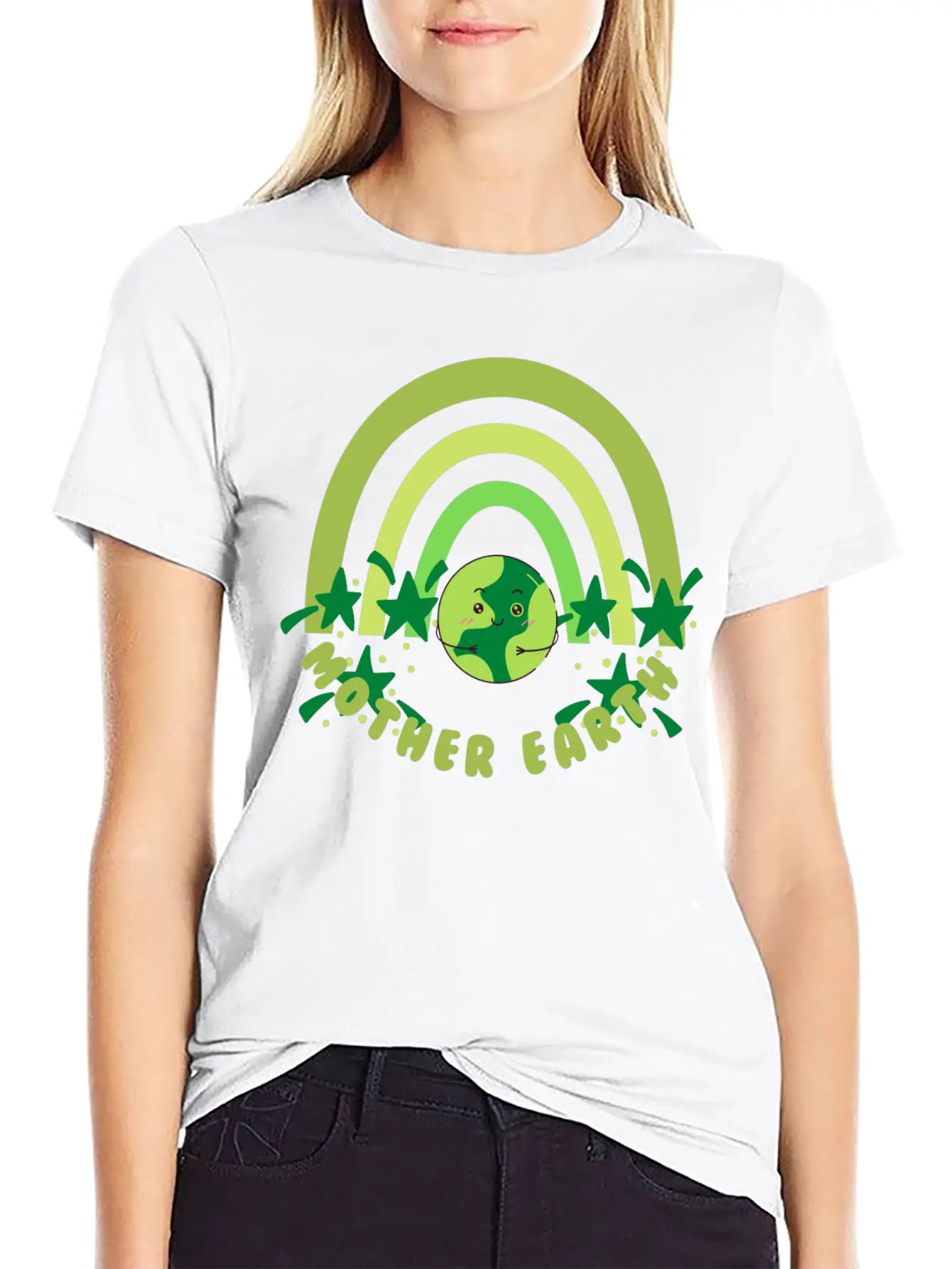 Mother Earth -green Earth- Earth Day Stylish Everyday T-Shirt – Unisex Basic Cotton Tee