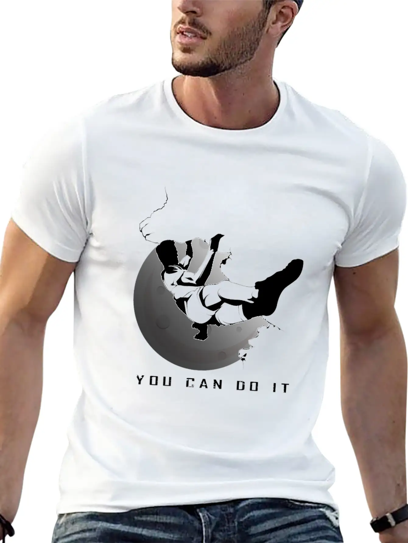 Motivation For Climbing Basic Graphic T-Shirt – Daily Comfort In Soft Cotton