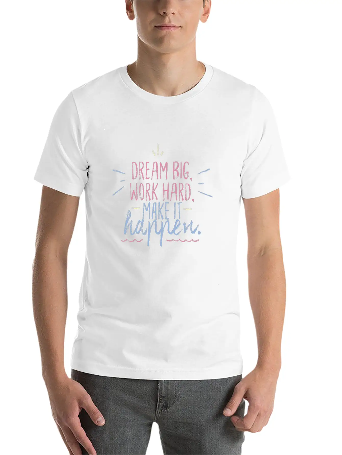 Motivation Lines Basic Graphic T-Shirt – Daily Comfort In Soft Cotton