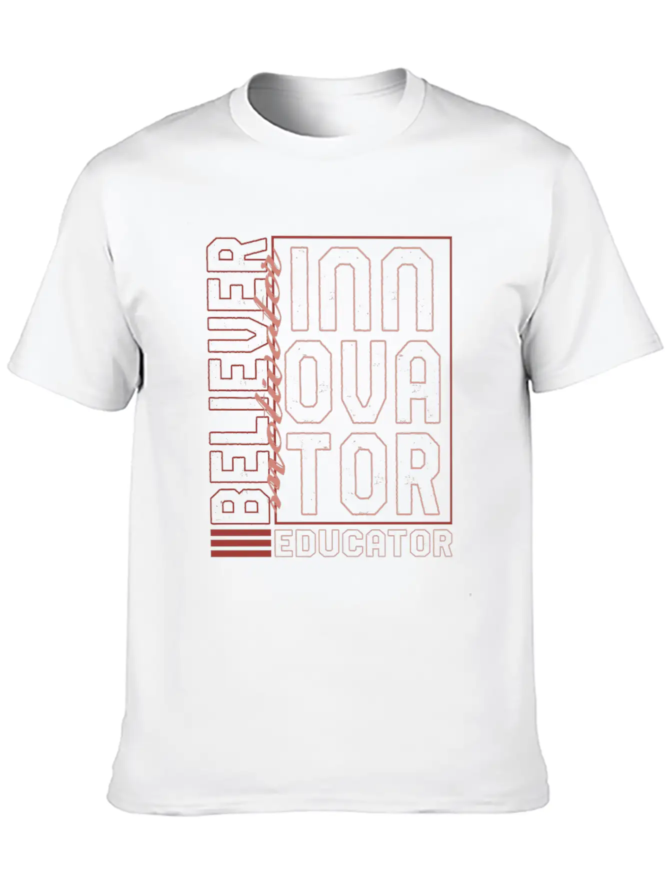 Motivator Shirt, Believer Motivator Innovator Stylish Everyday T-Shirt – Unisex Basic Cotton Tee