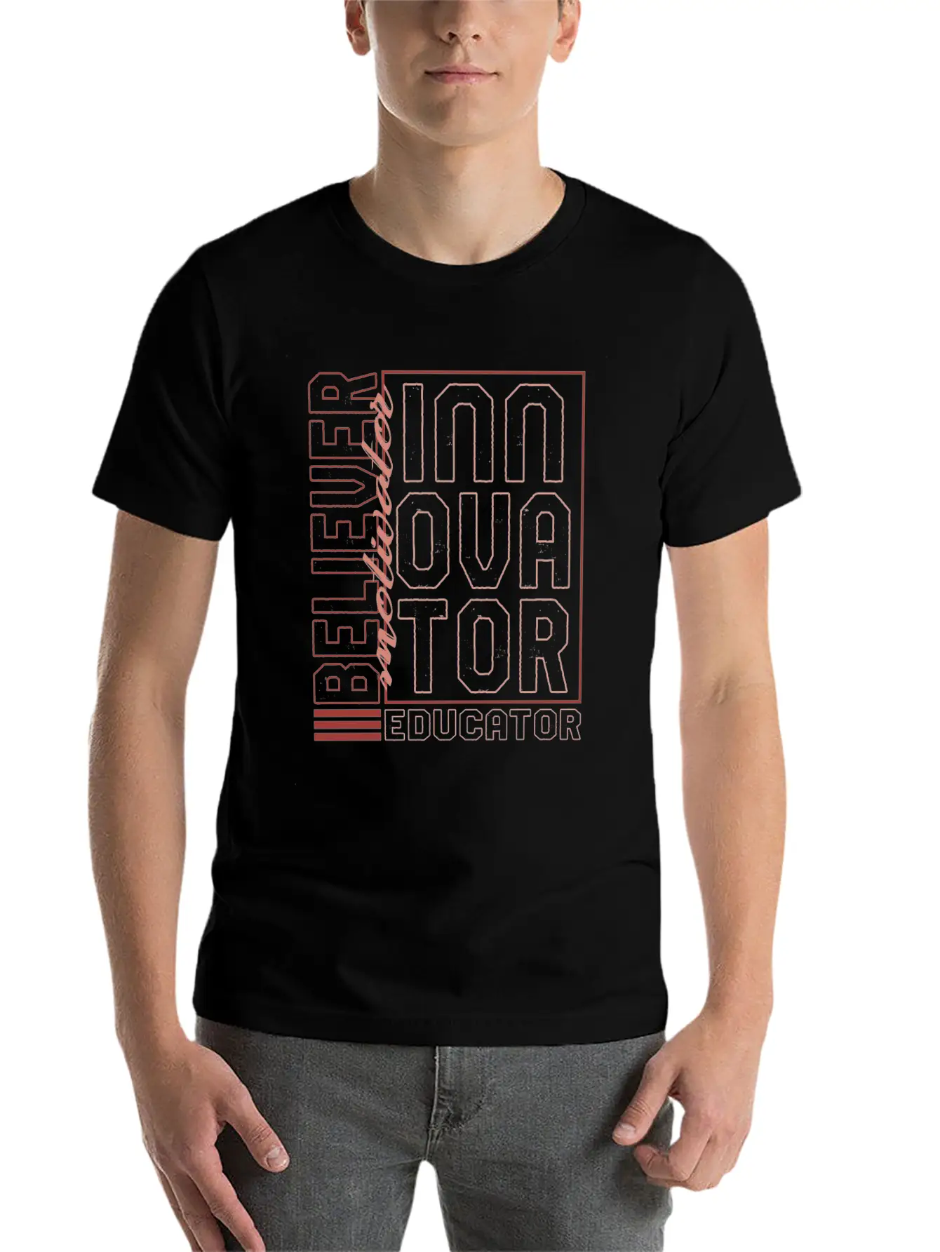 Motivator Shirt, Believer Motivator Innovator Stylish Everyday T-Shirt – Unisex Basic Cotton Tee