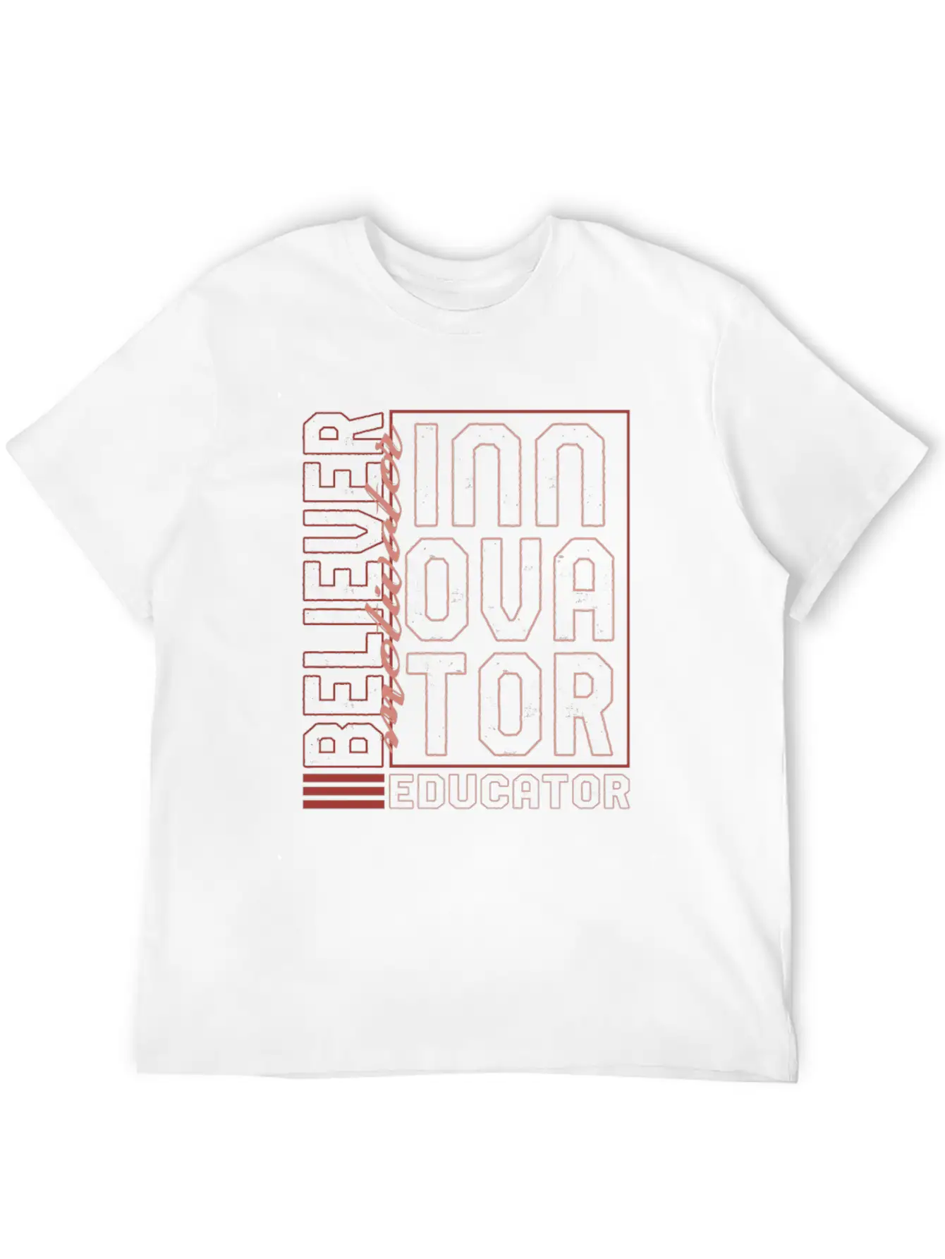Motivator Shirt, Believer Motivator Innovator Stylish Everyday T-Shirt – Unisex Basic Cotton Tee
