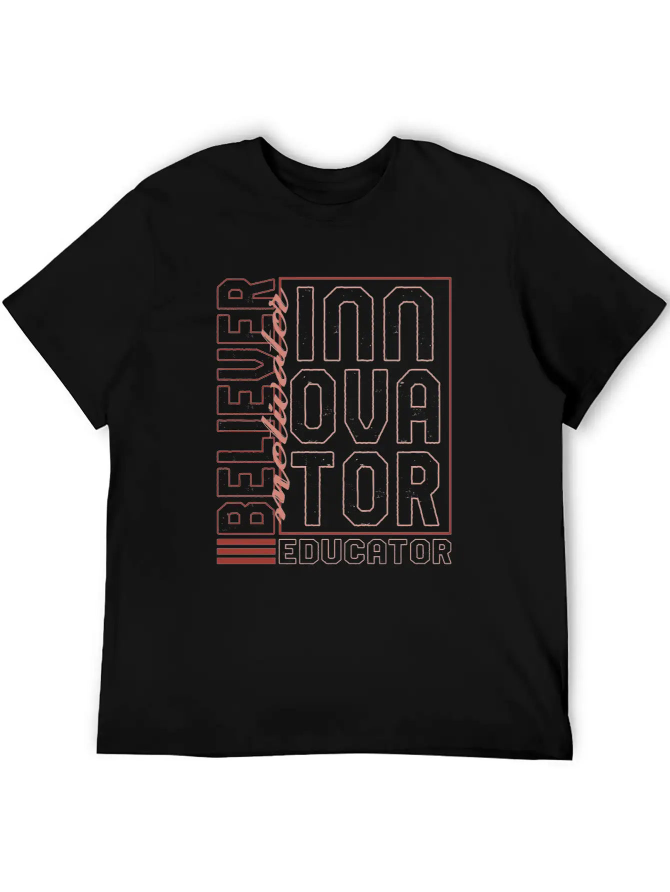 Motivator Shirt, Believer Motivator Innovator Stylish Everyday T-Shirt – Unisex Basic Cotton Tee