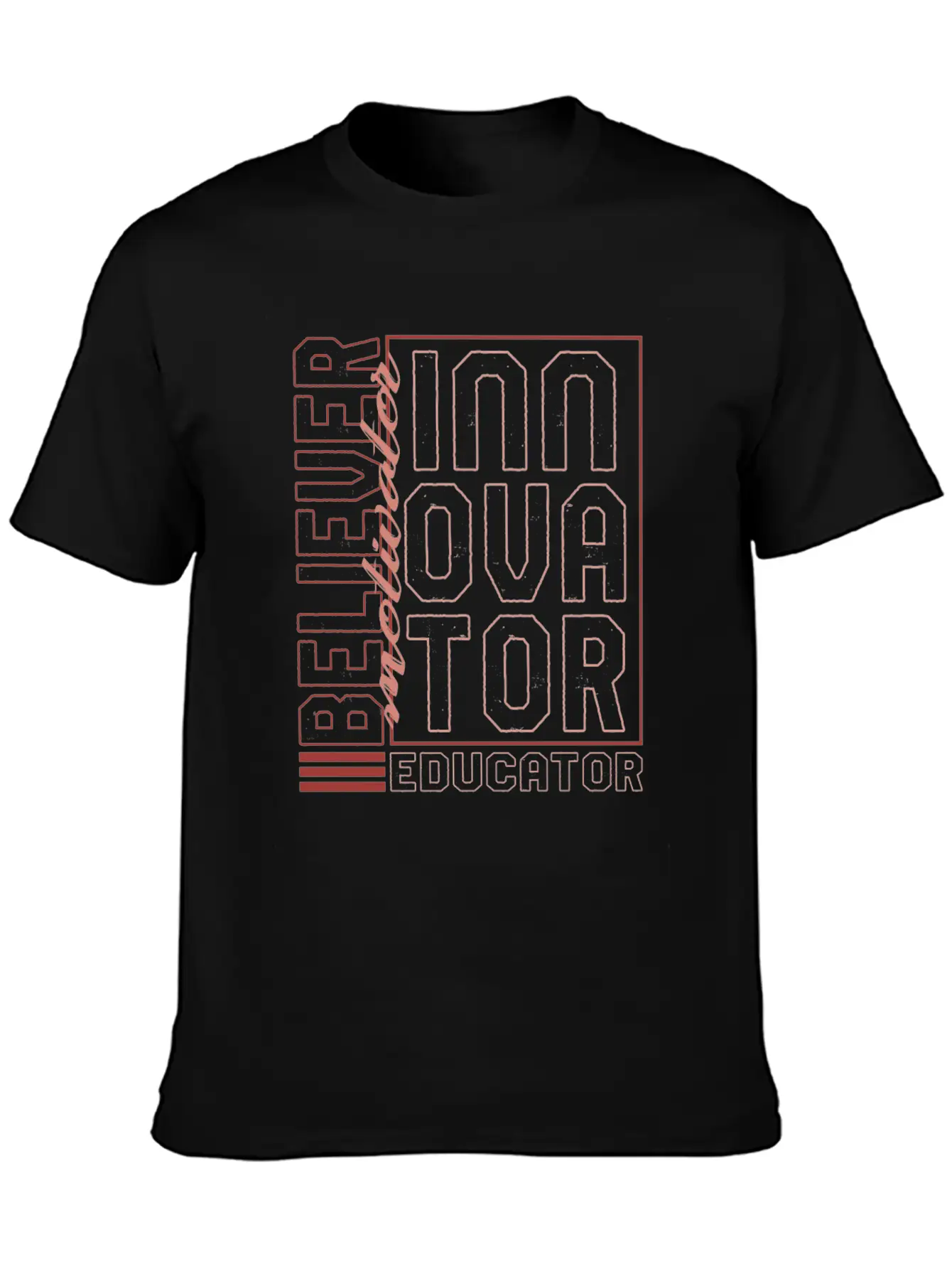 Motivator Shirt, Believer Motivator Innovator Stylish Everyday T-Shirt – Unisex Basic Cotton Tee