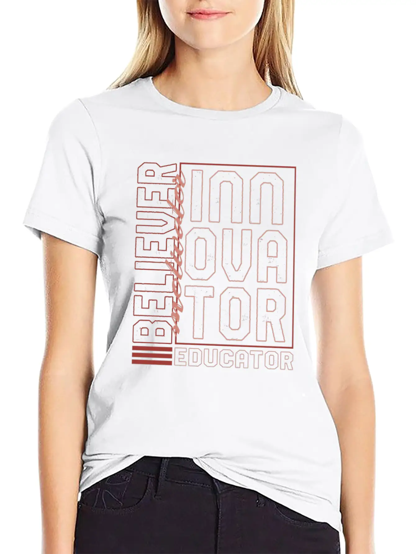 Motivator Shirt, Believer Motivator Innovator Stylish Everyday T-Shirt – Unisex Basic Cotton Tee