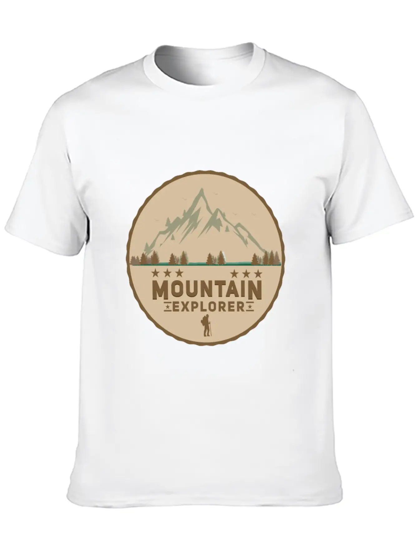 Mountain Explorer Symbol Gift Idea Hiker Hiking Stylish Everyday T-Shirt – Unisex Basic Cotton Tee
