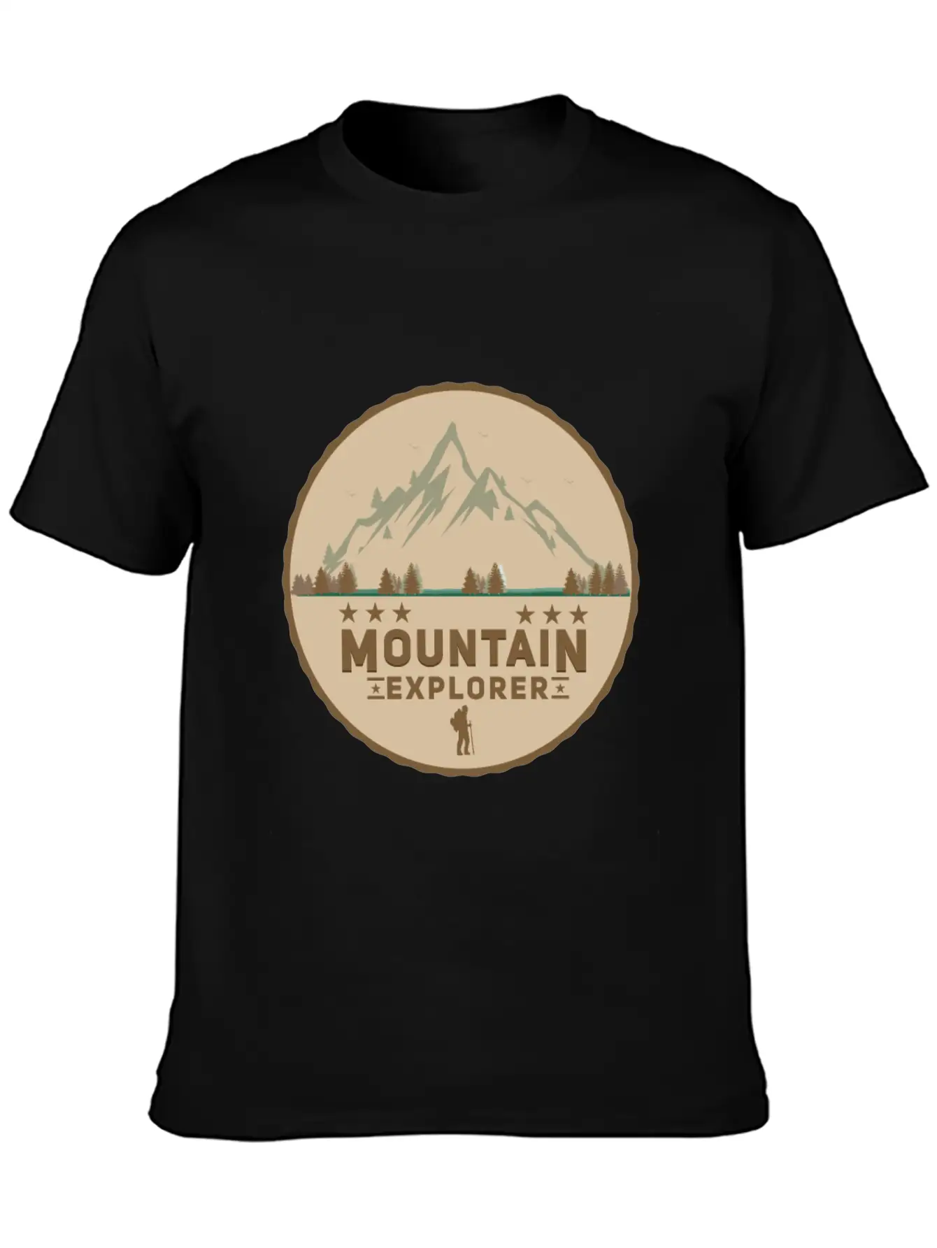 Mountain Explorer Symbol Gift Idea Hiker Hiking Stylish Everyday T-Shirt – Unisex Basic Cotton Tee