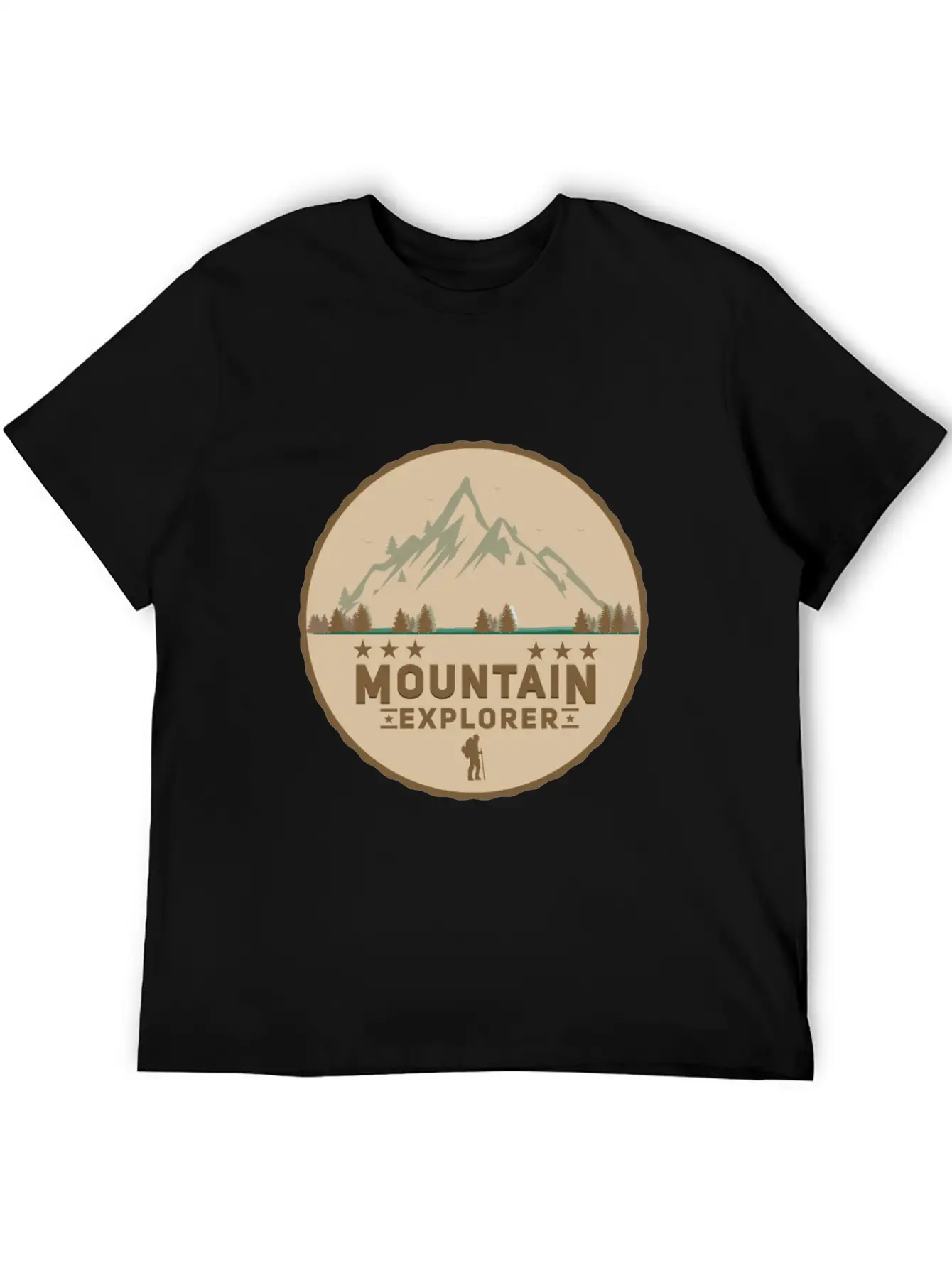 Mountain Explorer Symbol Gift Idea Hiker Hiking Stylish Everyday T-Shirt – Unisex Basic Cotton Tee