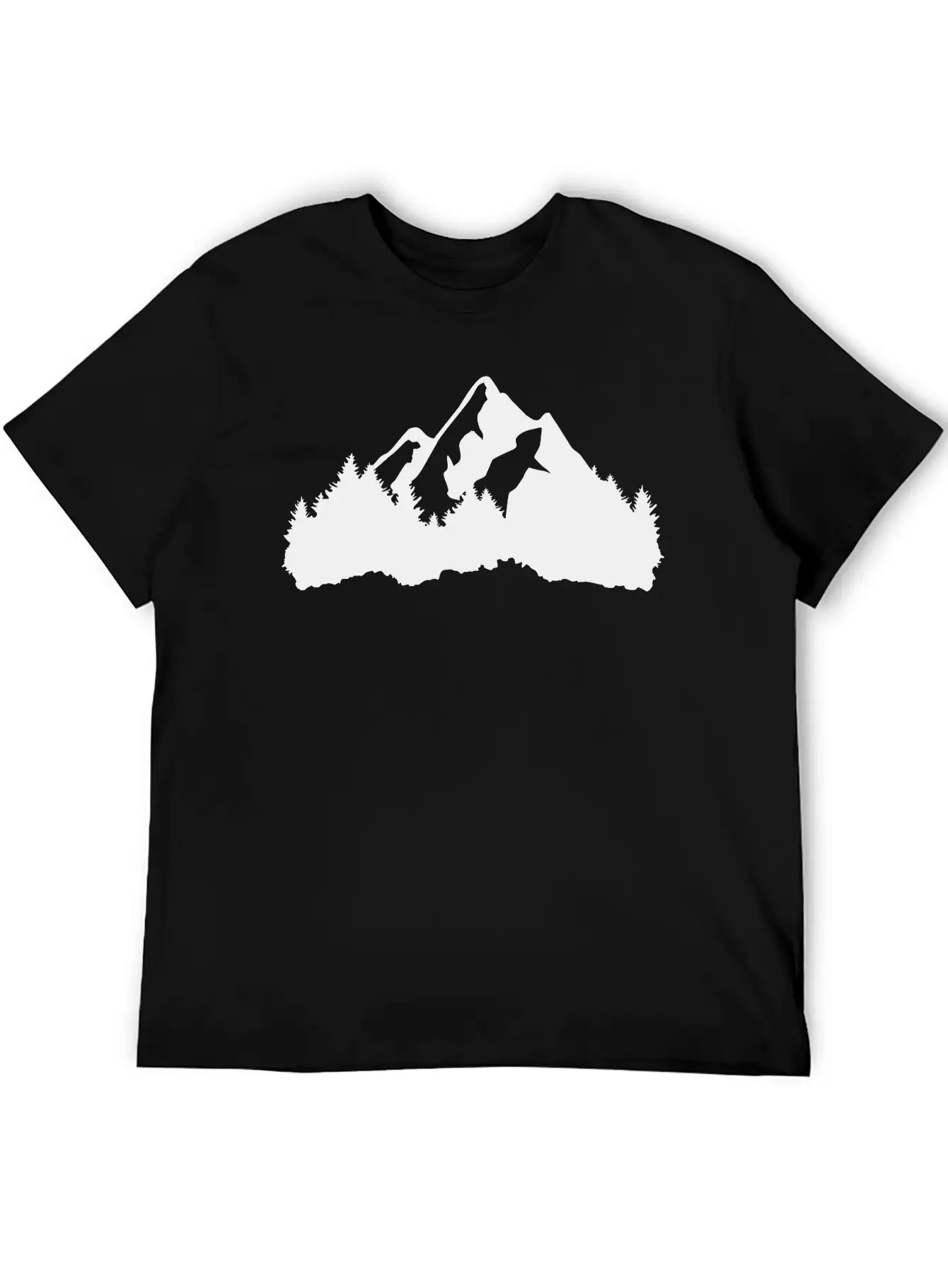 Mountains And Forest Relaxed Everyday Tee – Lightweight And Durable Cotton