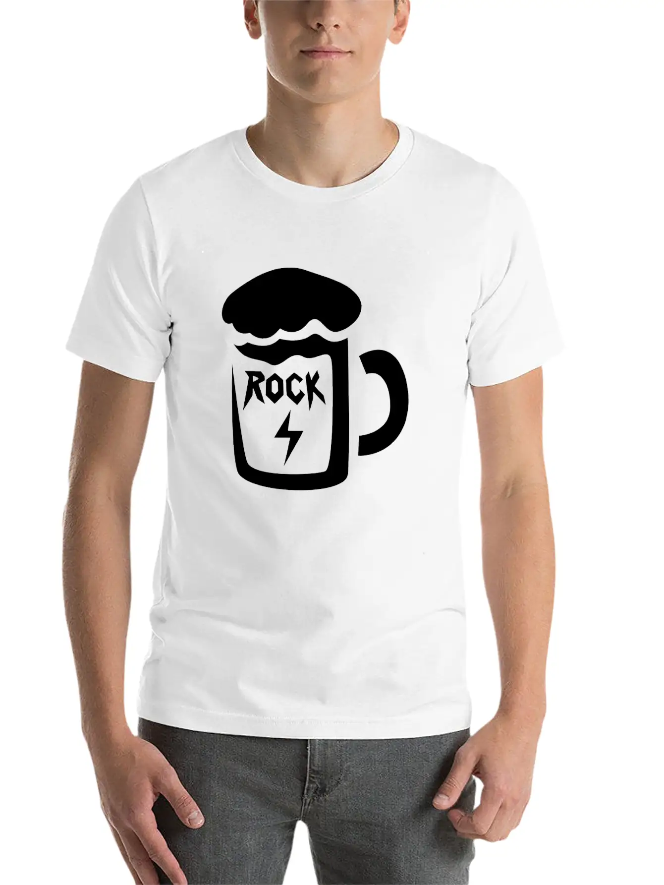 Mug With Rock Lettering Basic Graphic T-Shirt – Daily Comfort In Soft Cotton