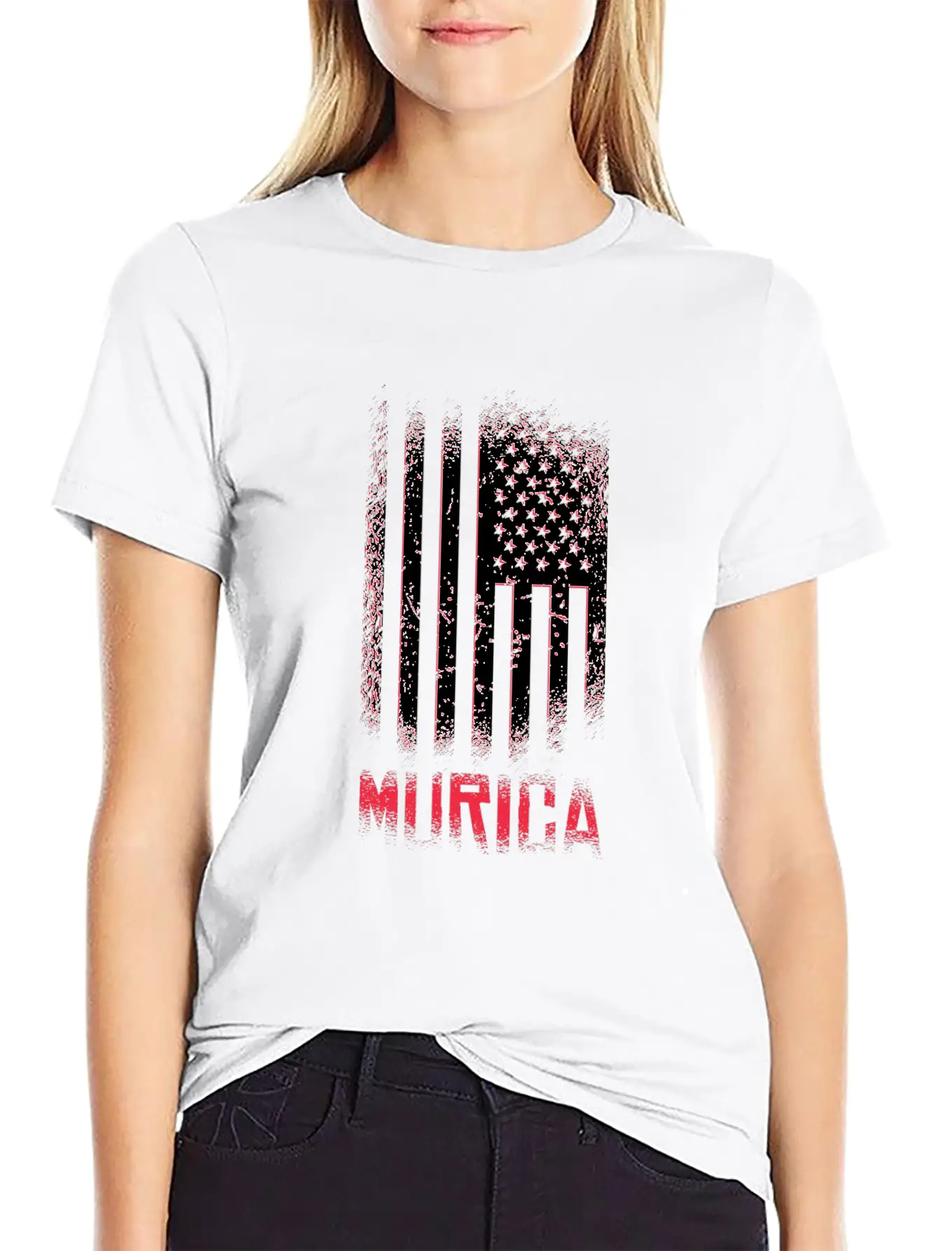 Murica American Flag Stylish Everyday T-Shirt – Unisex Basic Cotton Tee