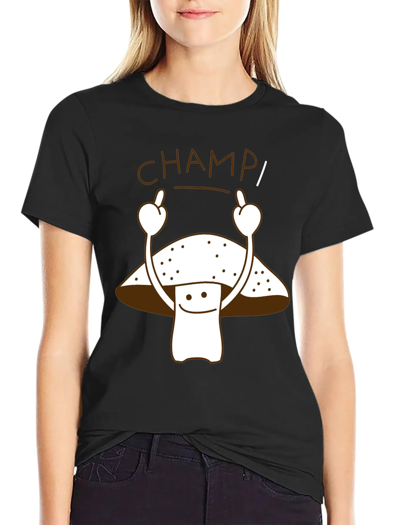 Mushroom As Champion Relaxed Everyday Tee – Lightweight And Durable Cotton