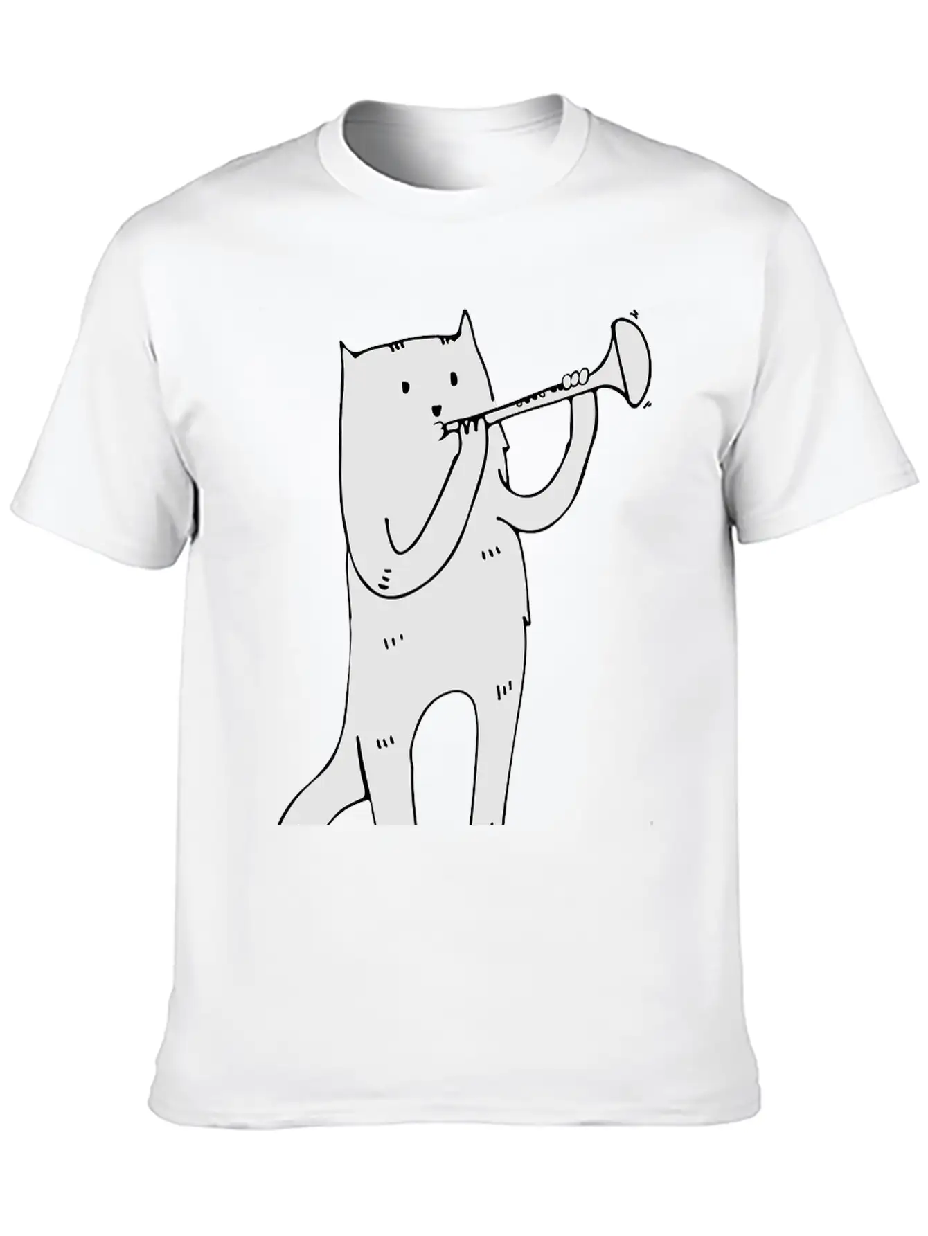 Music Cat Lightweight Cotton T-Shirt – Daily Comfort Graphic Shirt