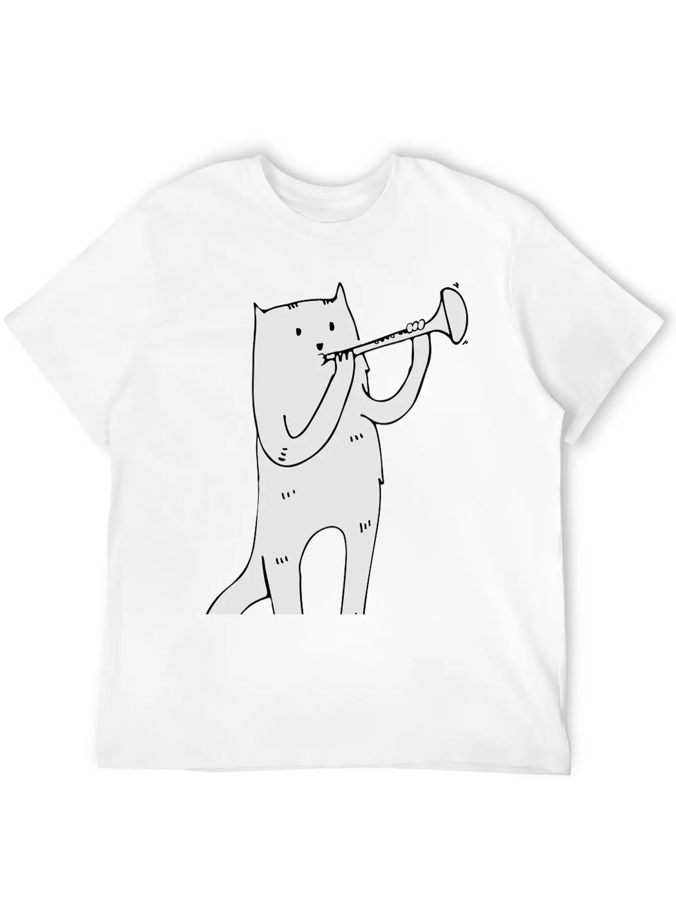 Music Cat Lightweight Cotton T-Shirt – Daily Comfort Graphic Shirt