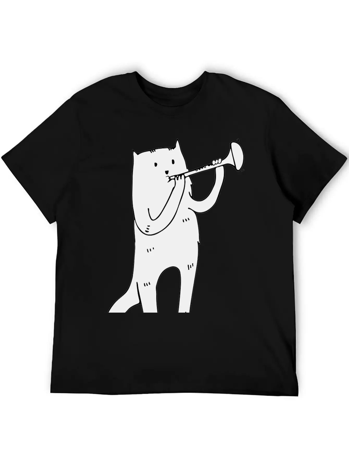 Music Cat Lightweight Cotton T-Shirt – Daily Comfort Graphic Shirt