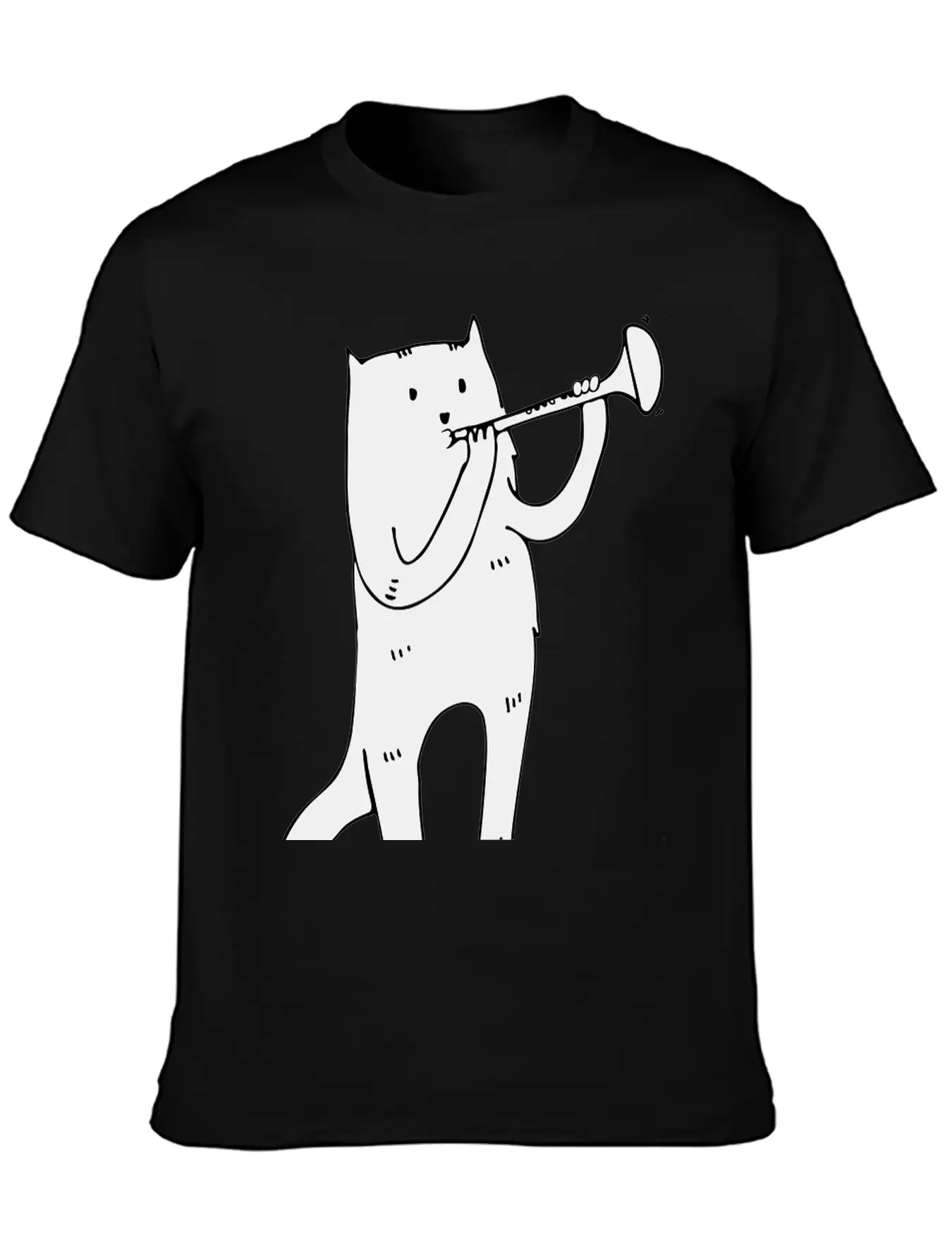 Music Cat Lightweight Cotton T-Shirt – Daily Comfort Graphic Shirt
