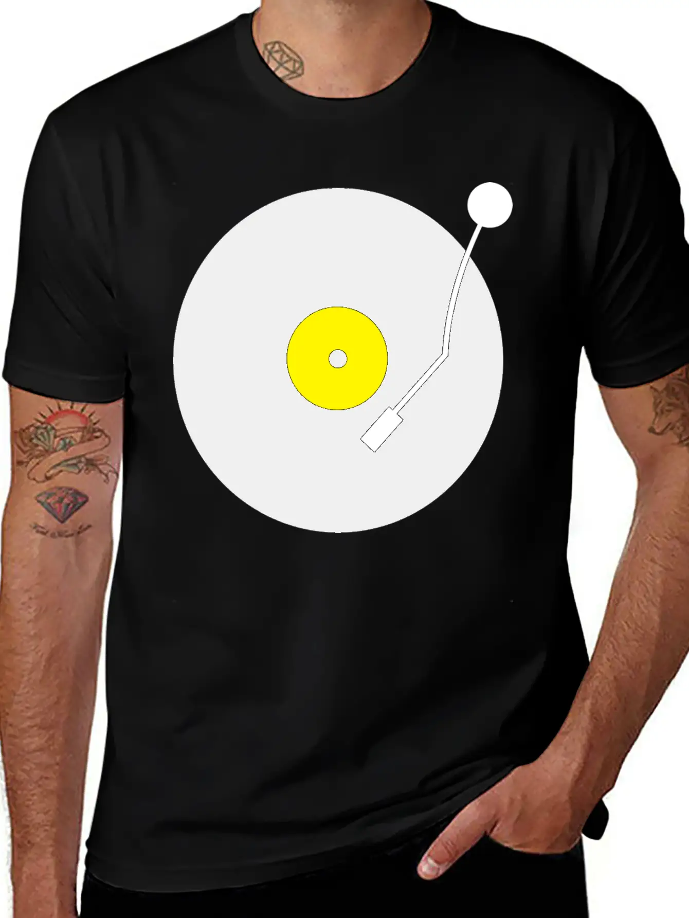 Music Disk Lightweight Cotton T-Shirt – Daily Comfort Graphic Shirt
