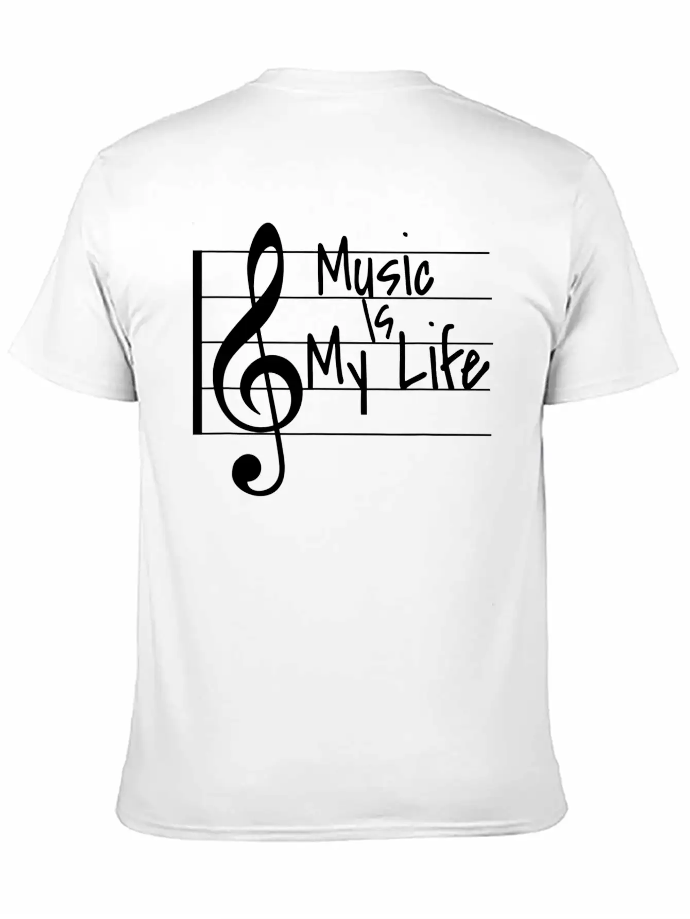 Music Is My Life Musical Note Stylish Everyday T-Shirt – Unisex Basic Cotton Tee