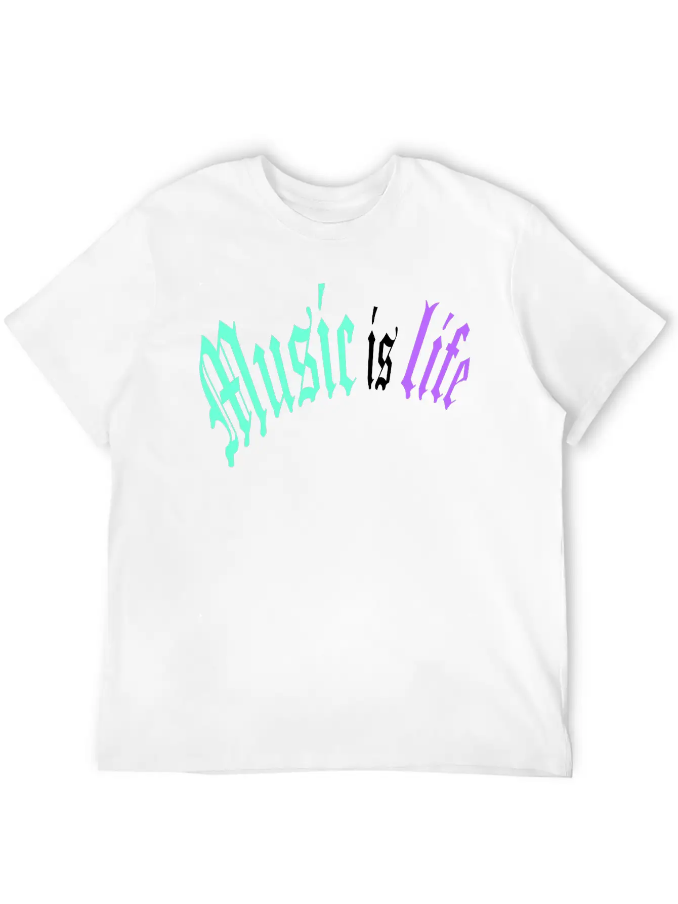 Music Is My Life Party Club Concert Sound Love Classic Crew Neck Graphic Tee – Everyday Minimal Look