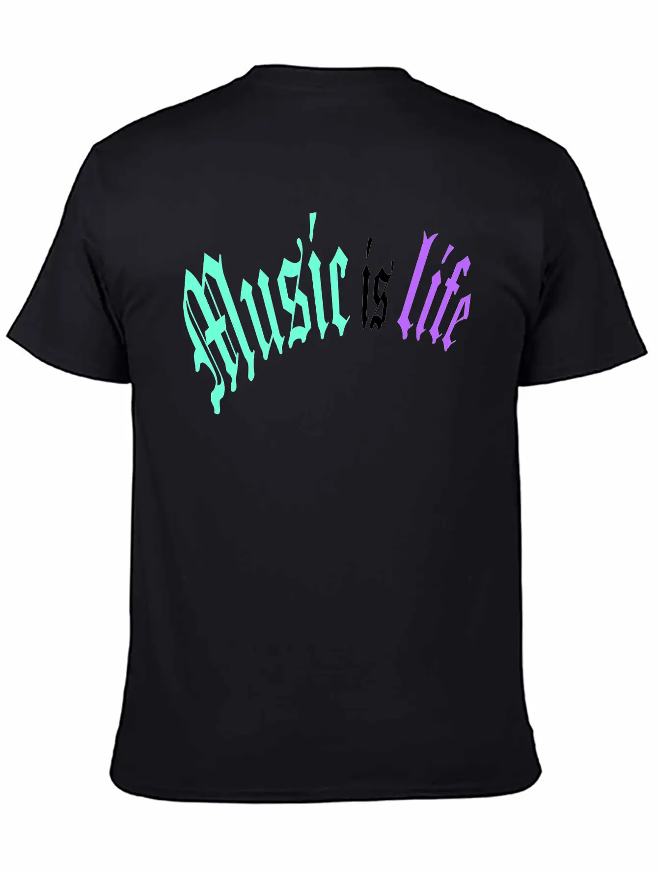 Music Is My Life Party Club Concert Sound Love Classic Crew Neck Graphic Tee – Everyday Minimal Look