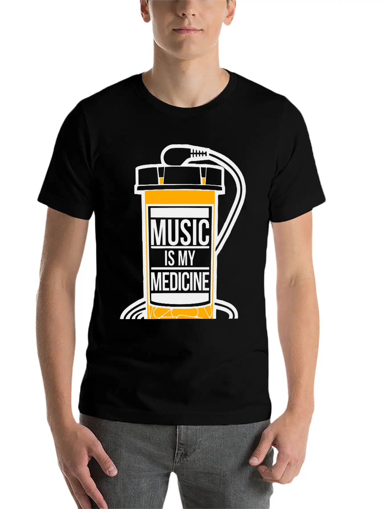 Music Is My Medicine Basic Graphic T-Shirt – Daily Comfort In Soft Cotton