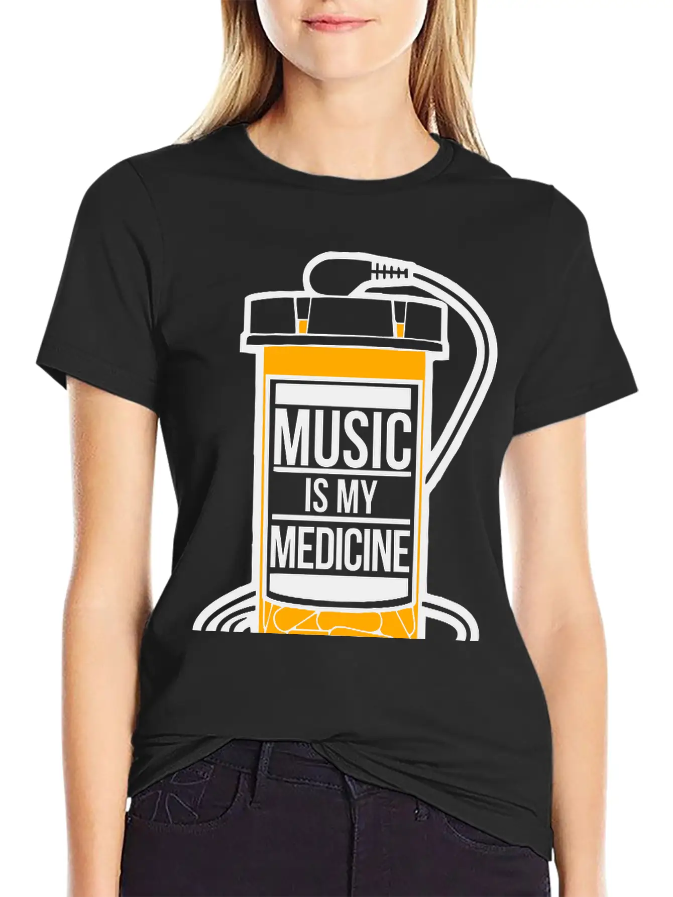 Music Is My Medicine Basic Graphic T-Shirt – Daily Comfort In Soft Cotton