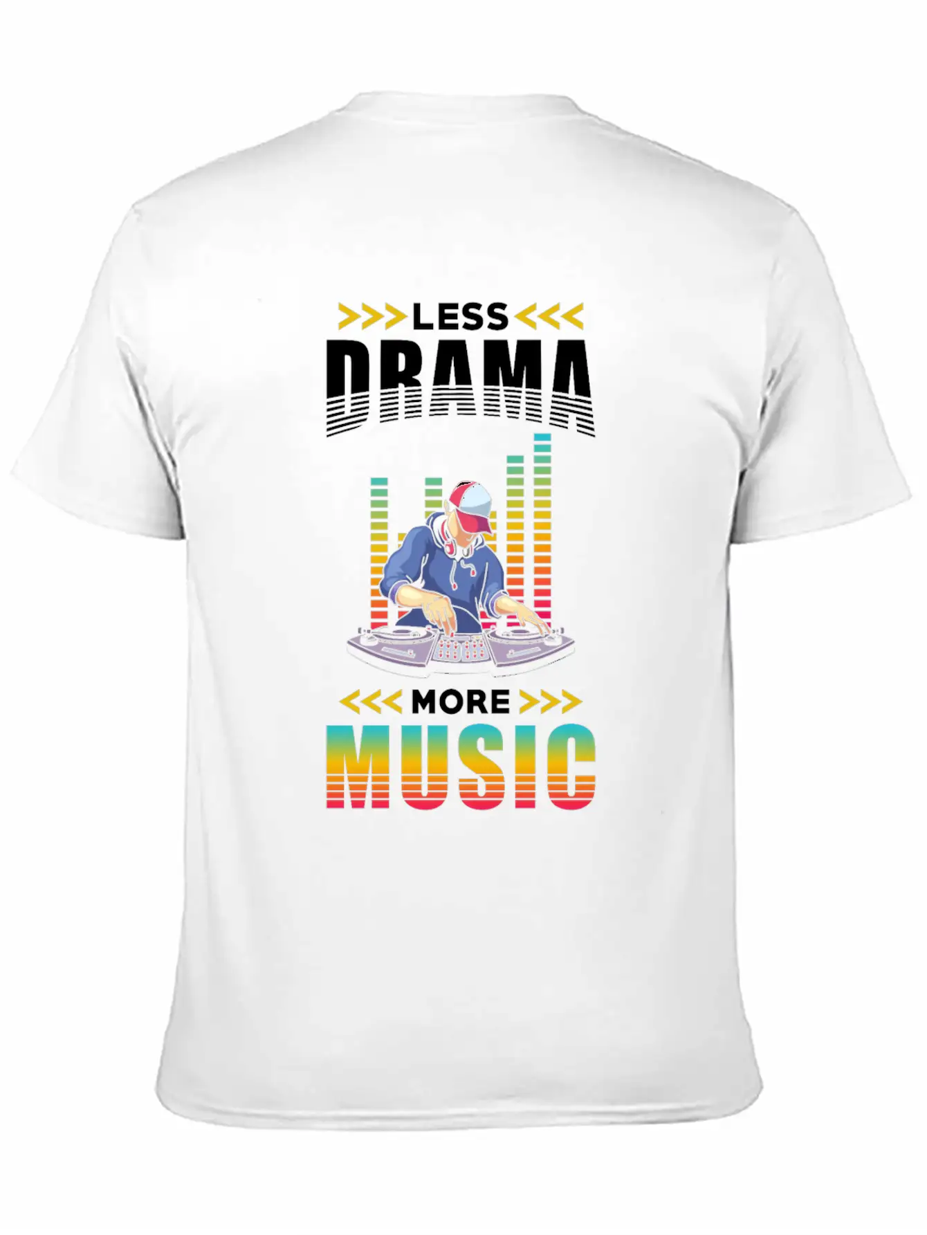 Music Less Drama More Music Stylish Everyday T-Shirt – Unisex Basic Cotton Tee