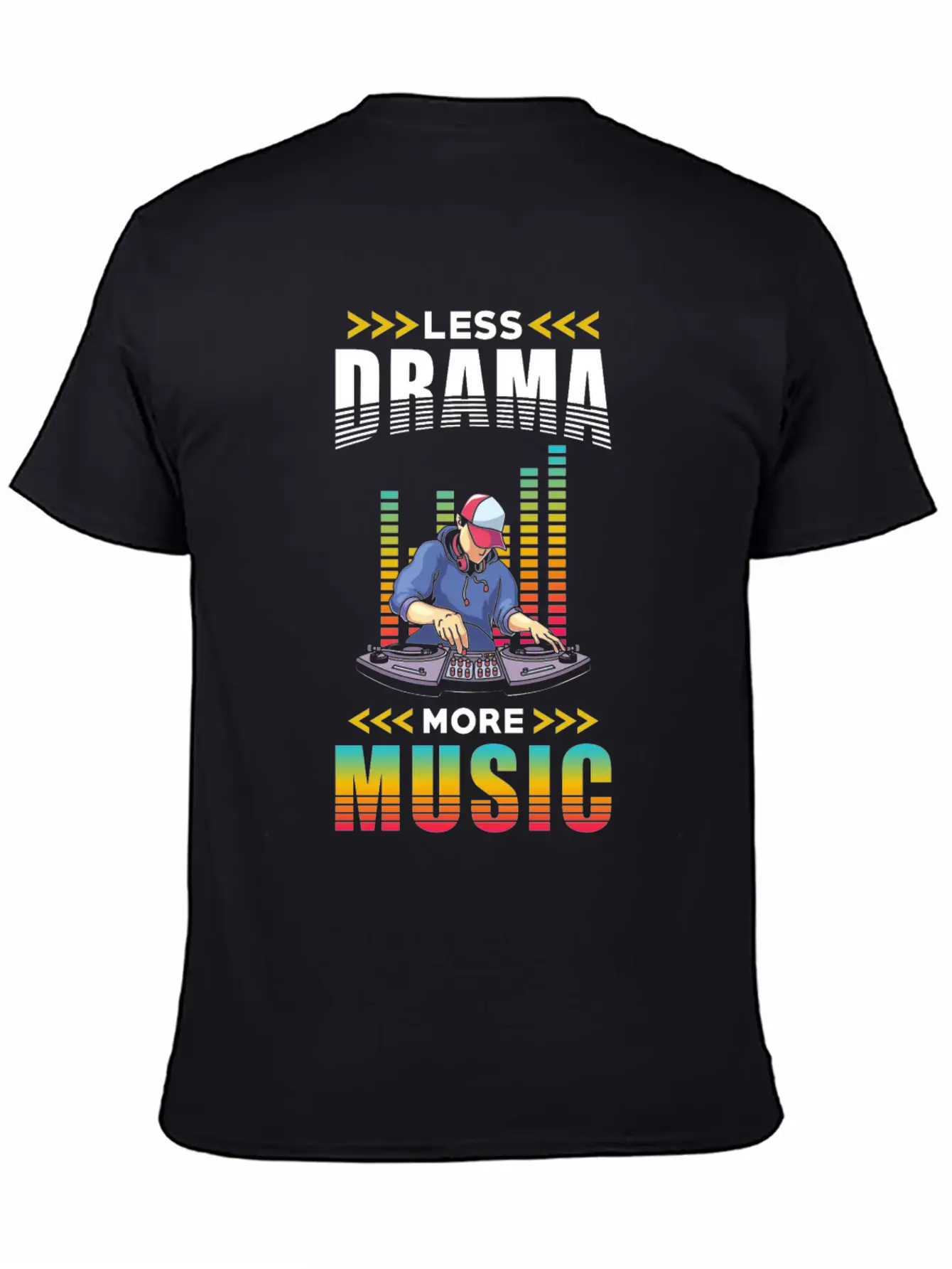 Music Less Drama More Music Stylish Everyday T-Shirt – Unisex Basic Cotton Tee