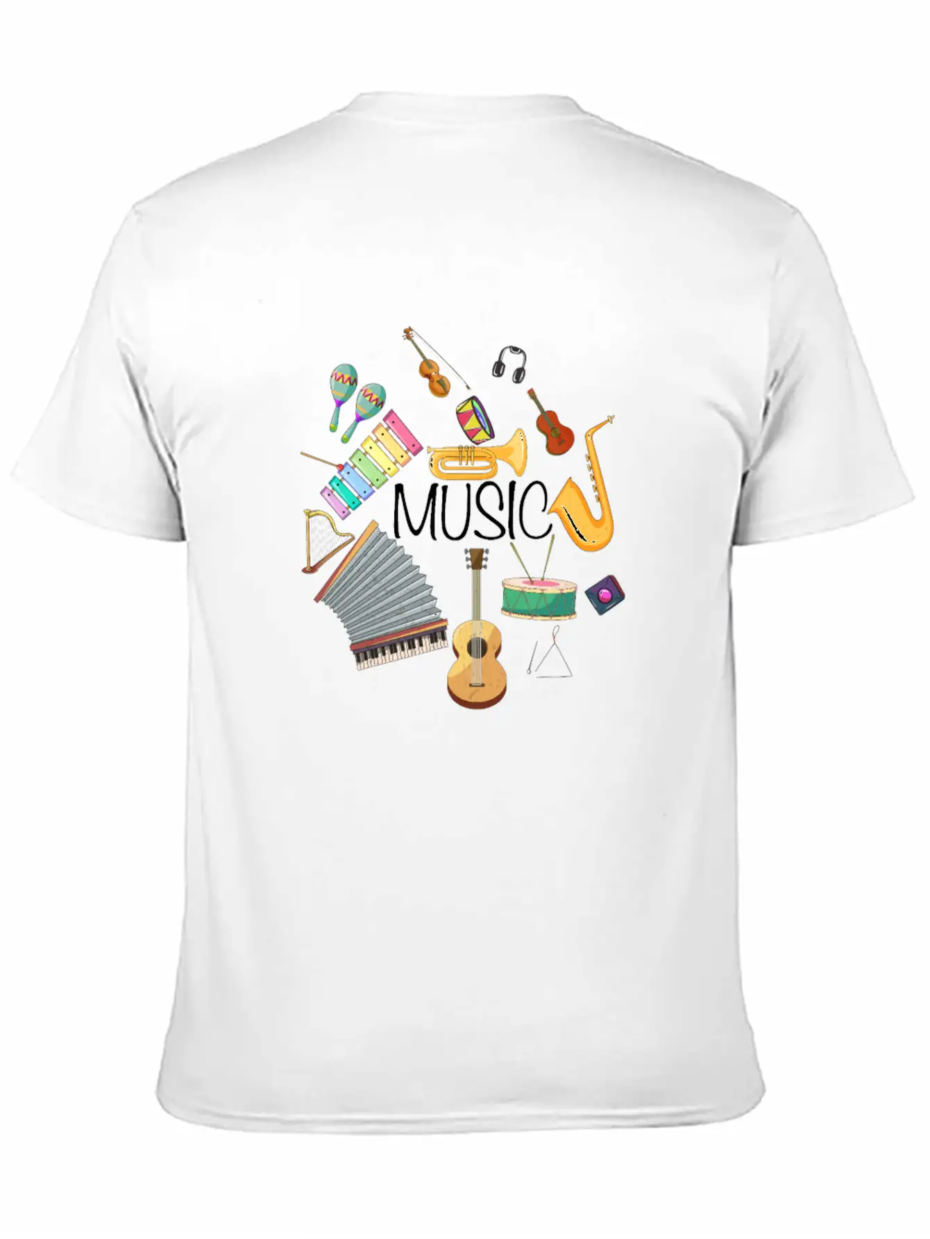 Music, Musical Instrument, Instrument, Musical, Gu Simple Everyday Graphic Tee – Lightweight Summer Wear