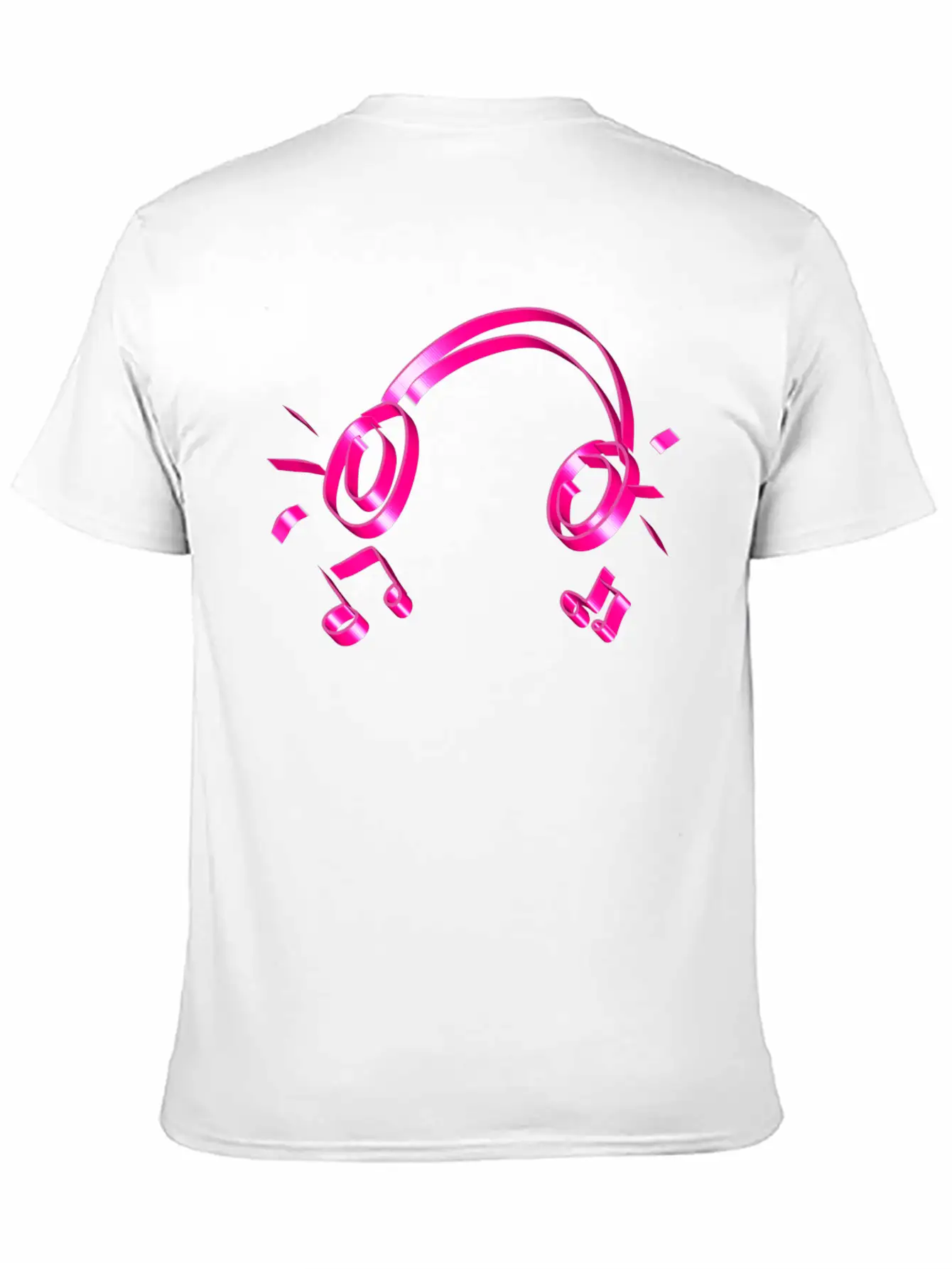 Music Pink Headphones Classic Cotton Tee – Unisex Comfort For Any Season