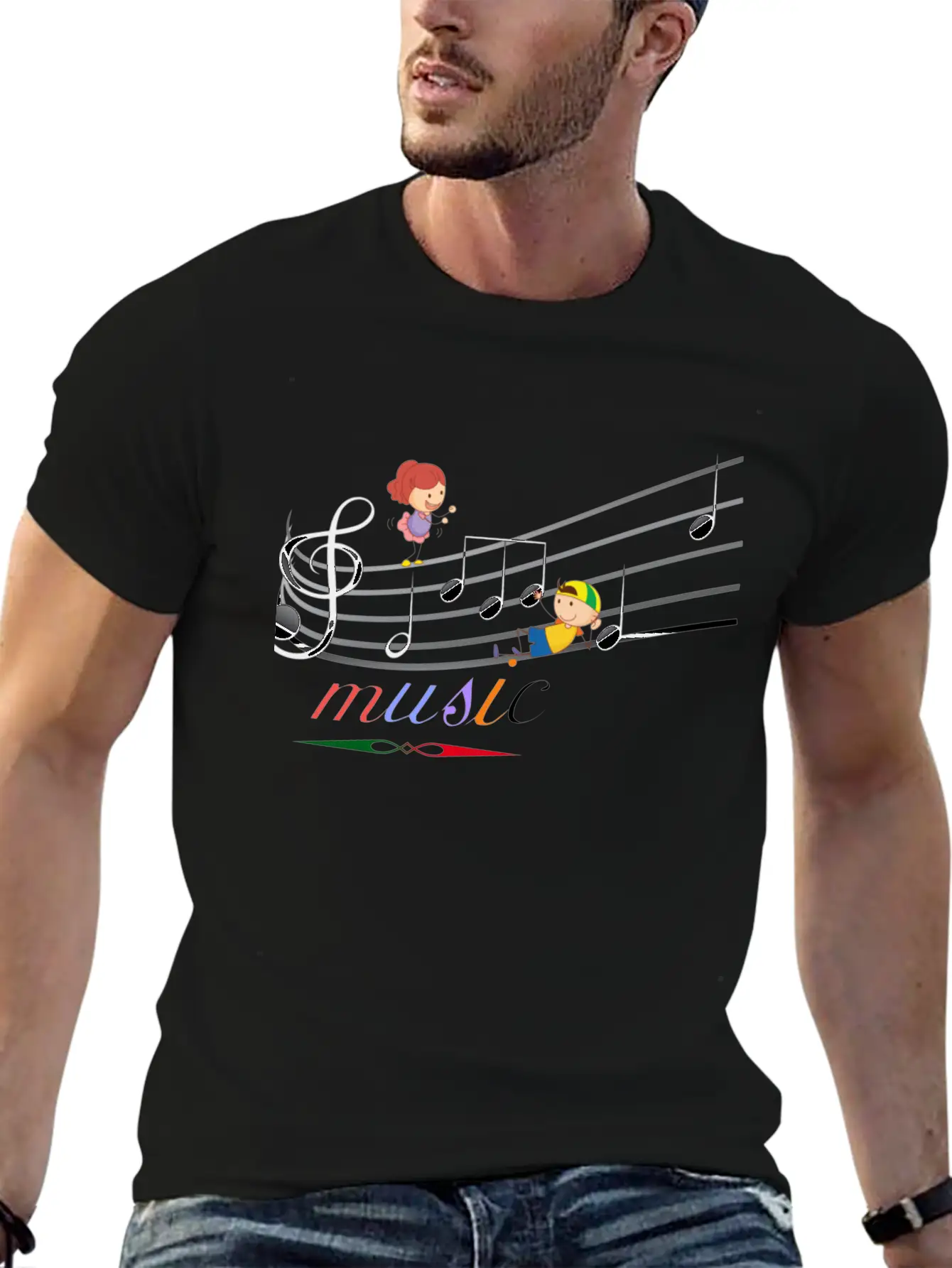 Music Relaxed Everyday Tee – Lightweight And Durable Cotton