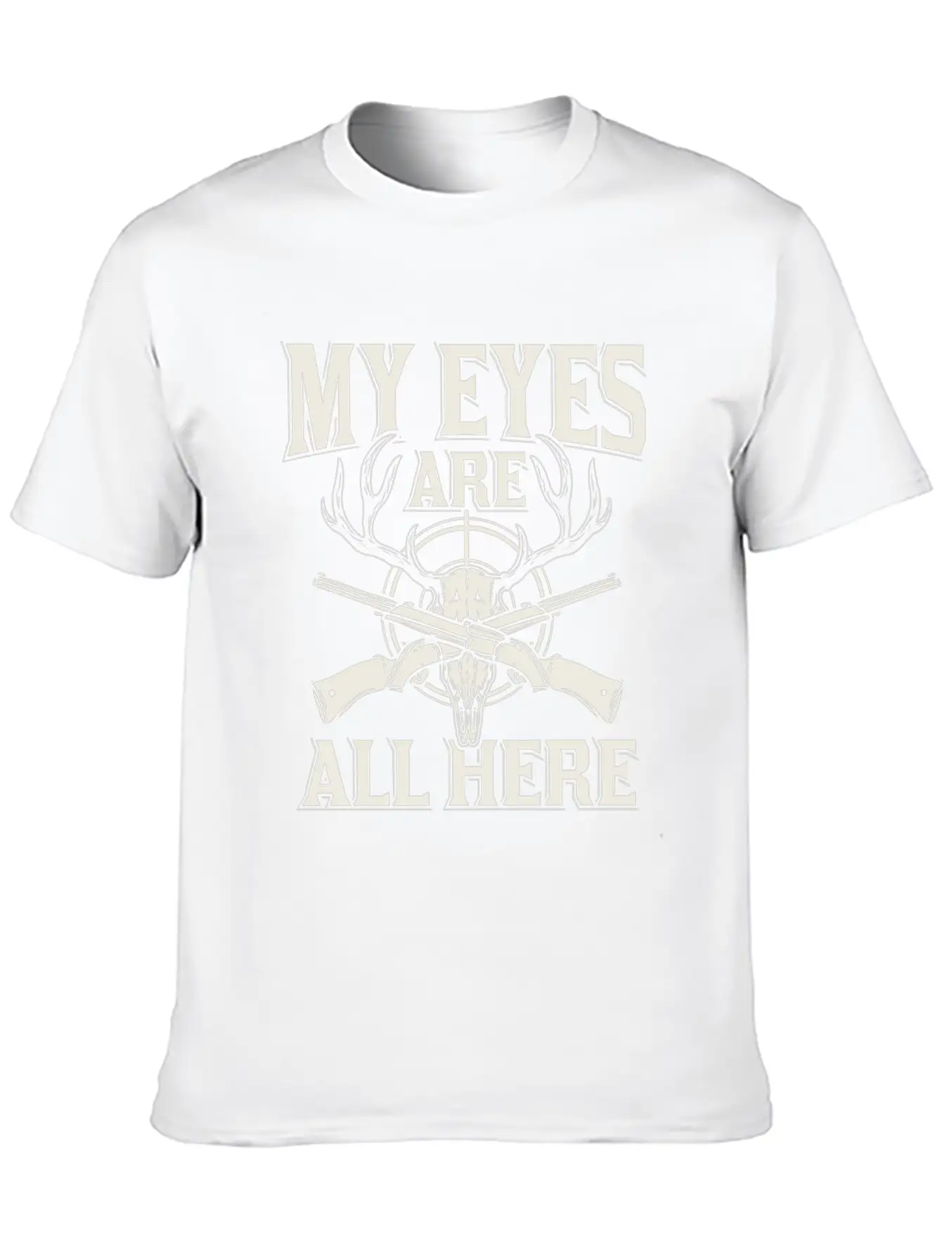 My Eyes Are All Here Classic Crew Neck Graphic Tee – Everyday Minimal Look