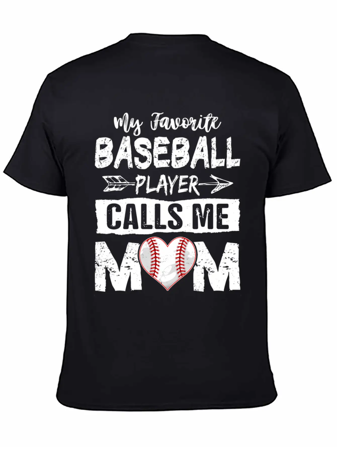 My Favorite Baseball Player Calls Me Mom Mothers Stylish Everyday T-Shirt – Unisex Basic Cotton Tee