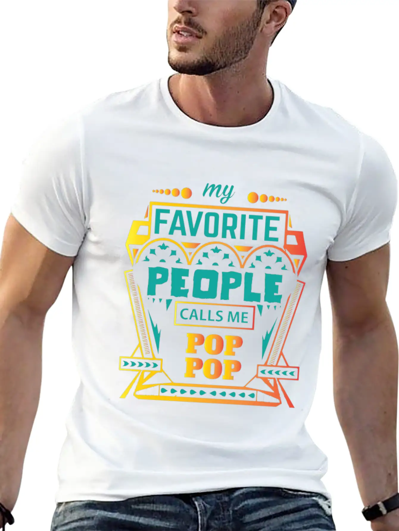 My Favorite People Calls Me POP POP Stylish Everyday T-Shirt – Unisex Basic Cotton Tee