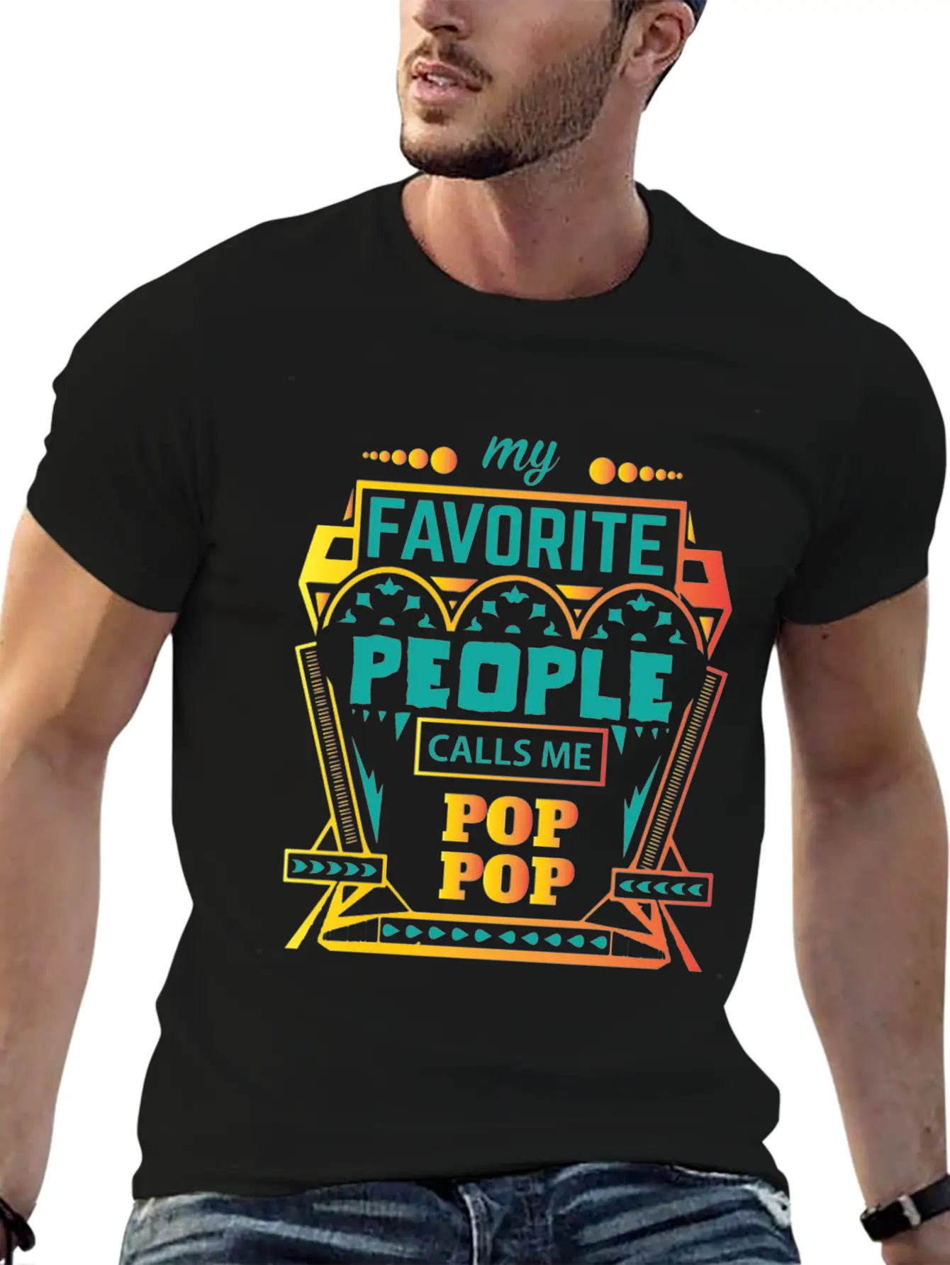 My Favorite People Calls Me POP POP Stylish Everyday T-Shirt – Unisex Basic Cotton Tee
